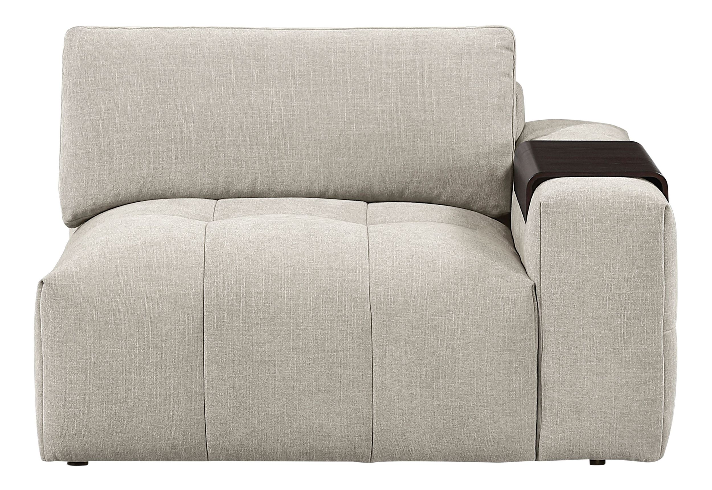 Tidal Polyester 4‑Piece Modular Sofa Chaise with Ottoman