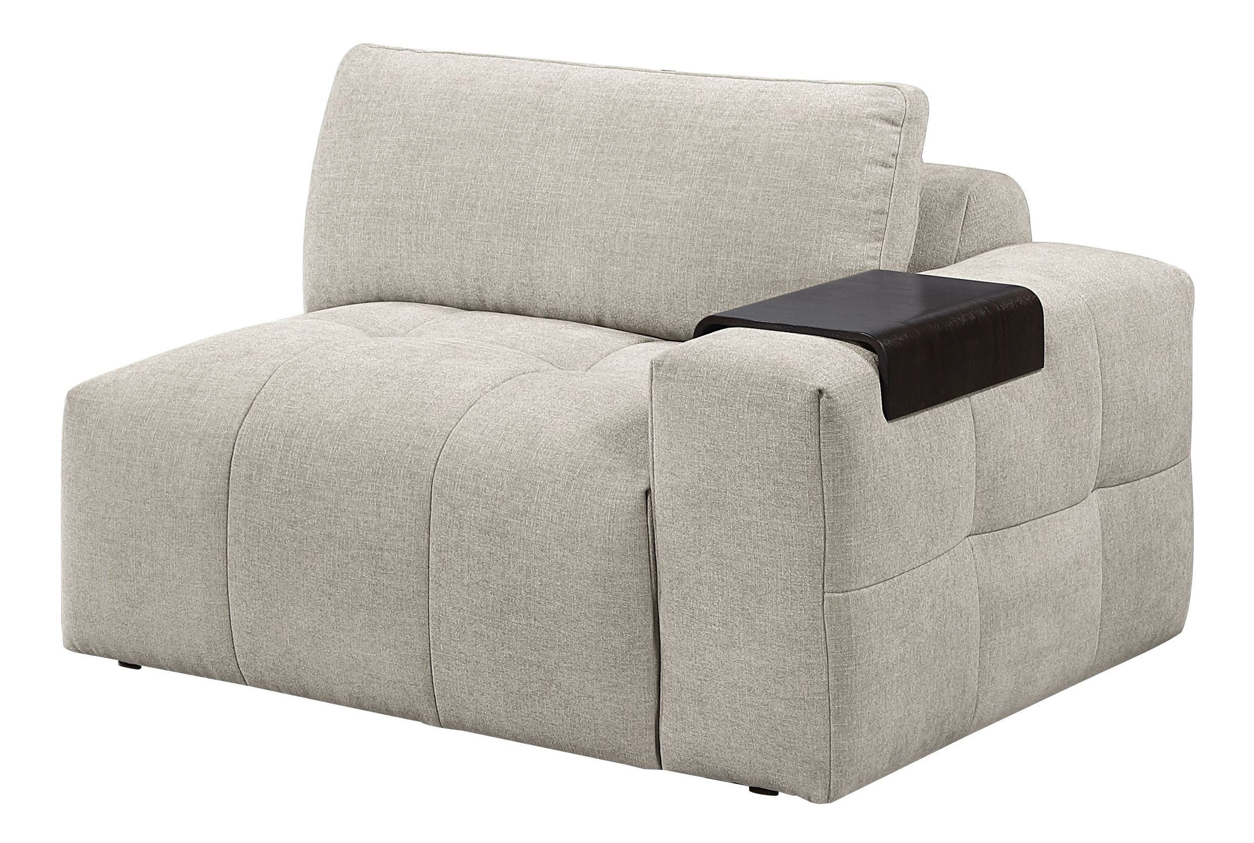 Tidal Polyester 4‑Piece Modular Sofa Chaise with Ottoman
