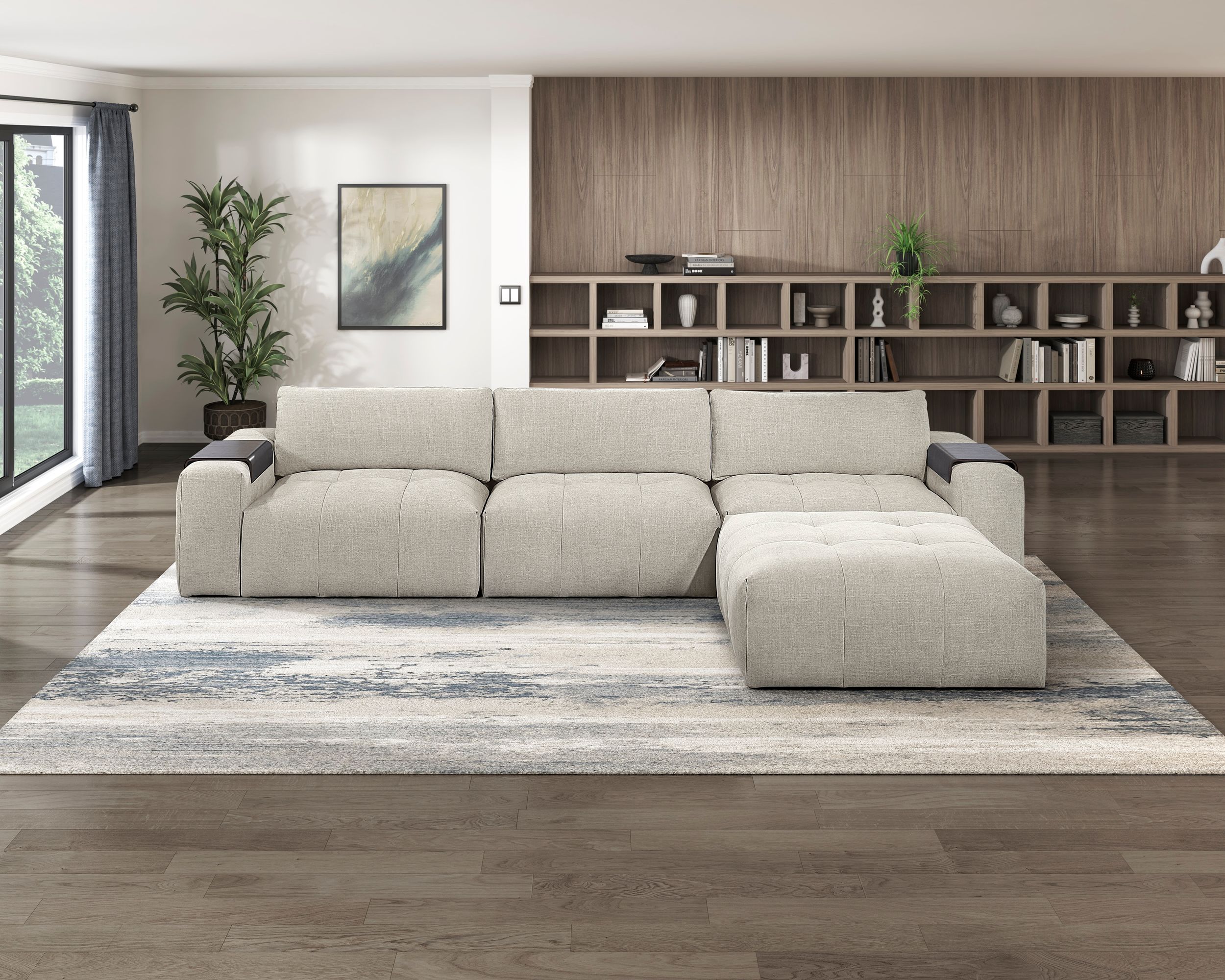 Tidal Polyester Modular Loveseat
