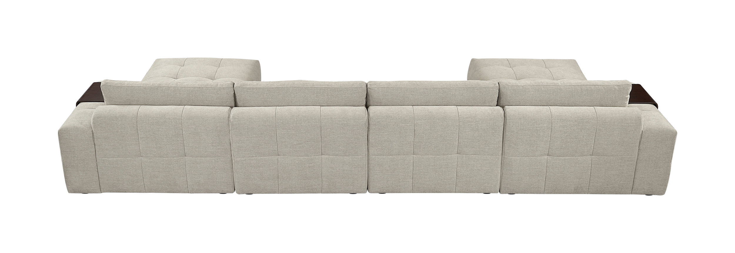 Tidal U-Shaped Polyester 6‑Piece Modular Sectional with Ottomans
