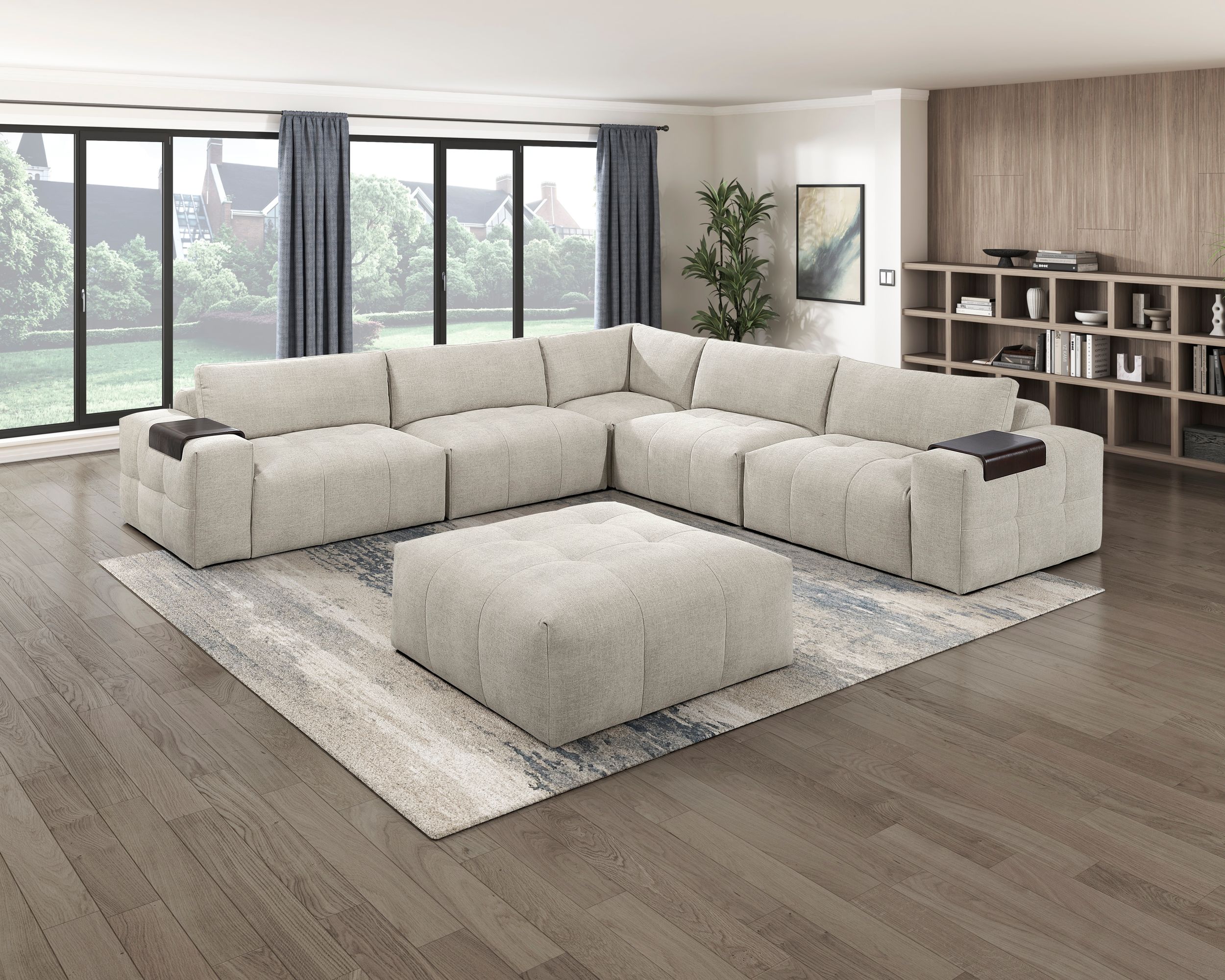 Tidal Polyester Modular Loveseat