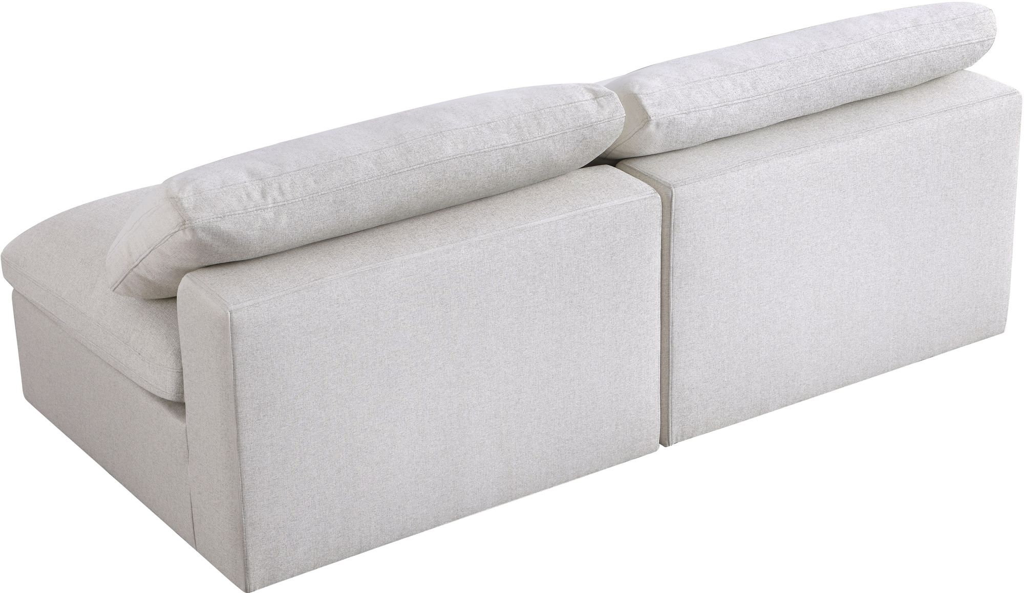 Serene 78" Linen Fabric Deluxe Comfort Modular Armless Sofa
