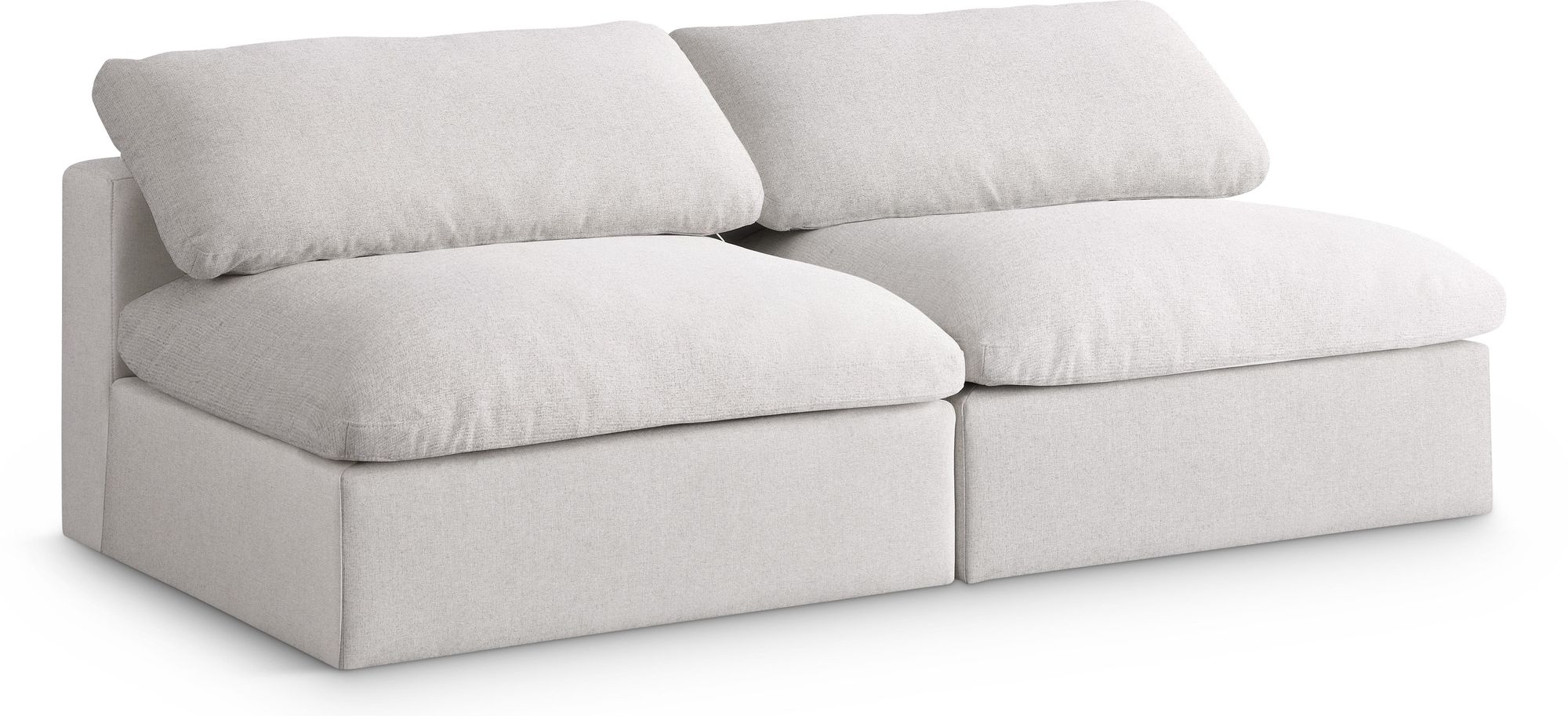 Serene 78" Linen Fabric Deluxe Comfort Modular Armless Sofa