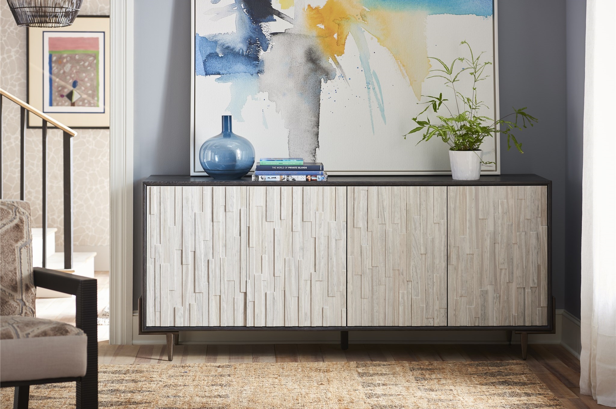 The Oslo TV Entertainment Console Stand w/4 Doors