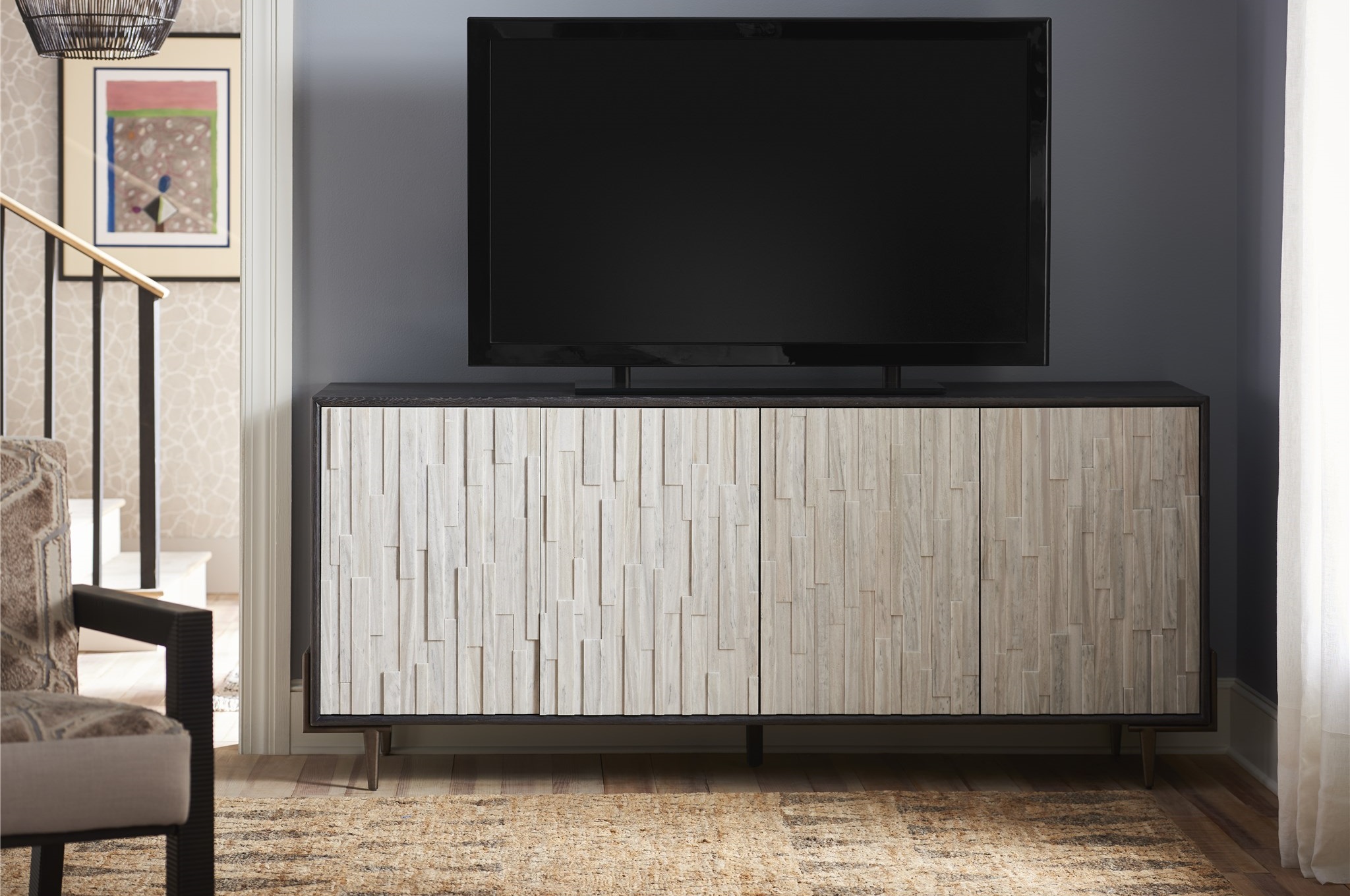 The Oslo TV Entertainment Console Stand w/4 Doors