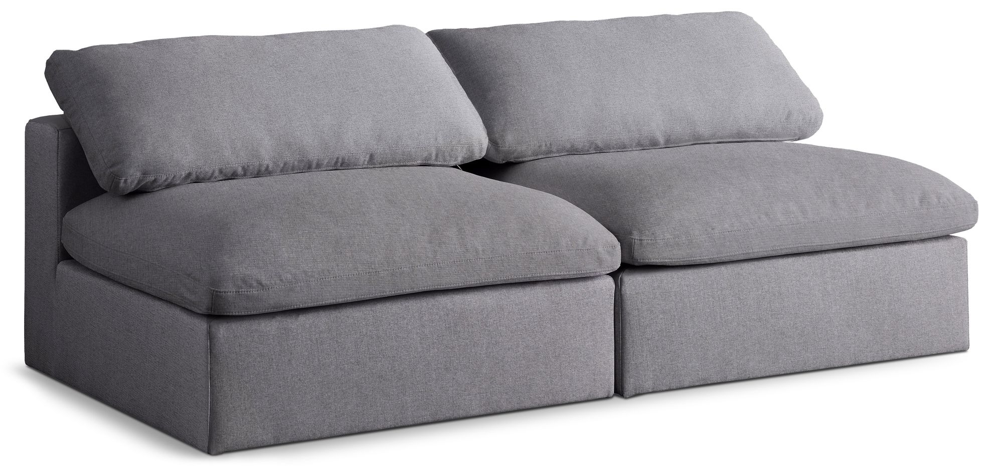 Serene 78" Linen Fabric Deluxe Comfort Modular Armless Sofa