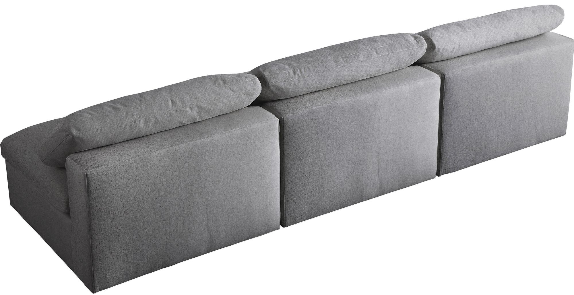 Serene 117" Linen Fabric Deluxe Comfort Modular Armless Sofa