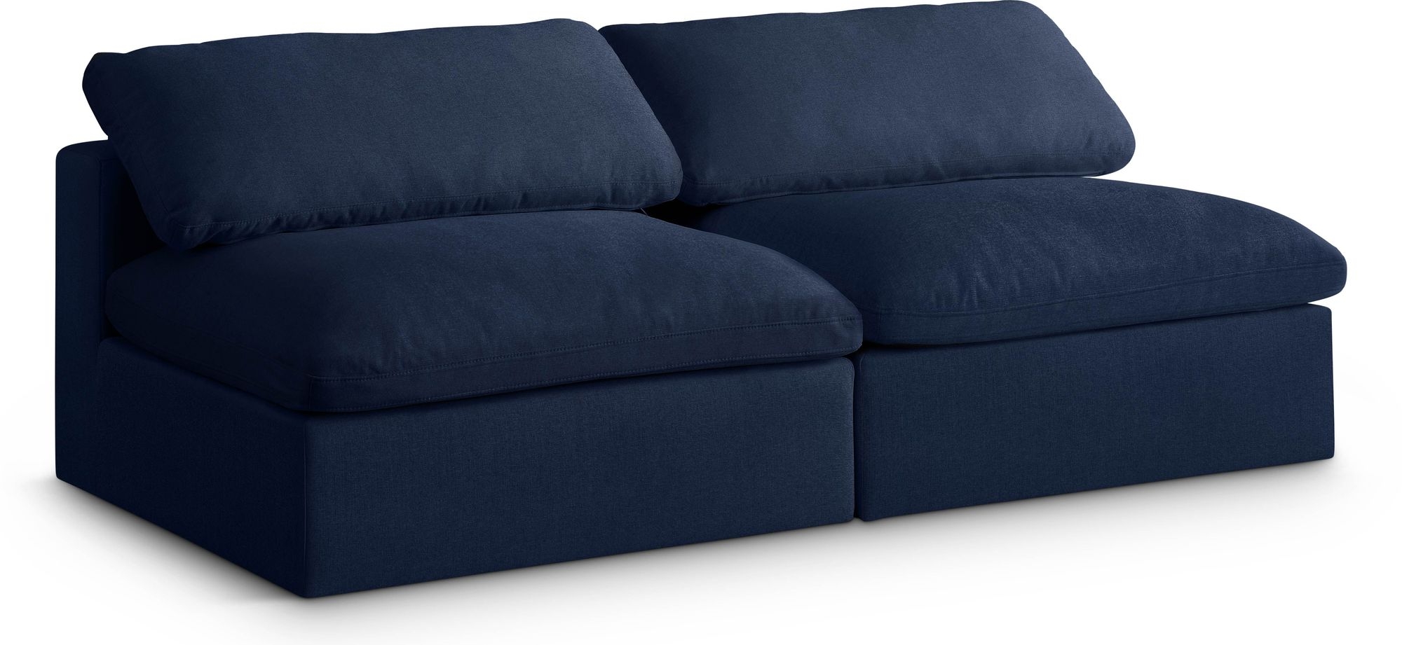 Serene 78" Linen Fabric Deluxe Comfort Modular Armless Sofa