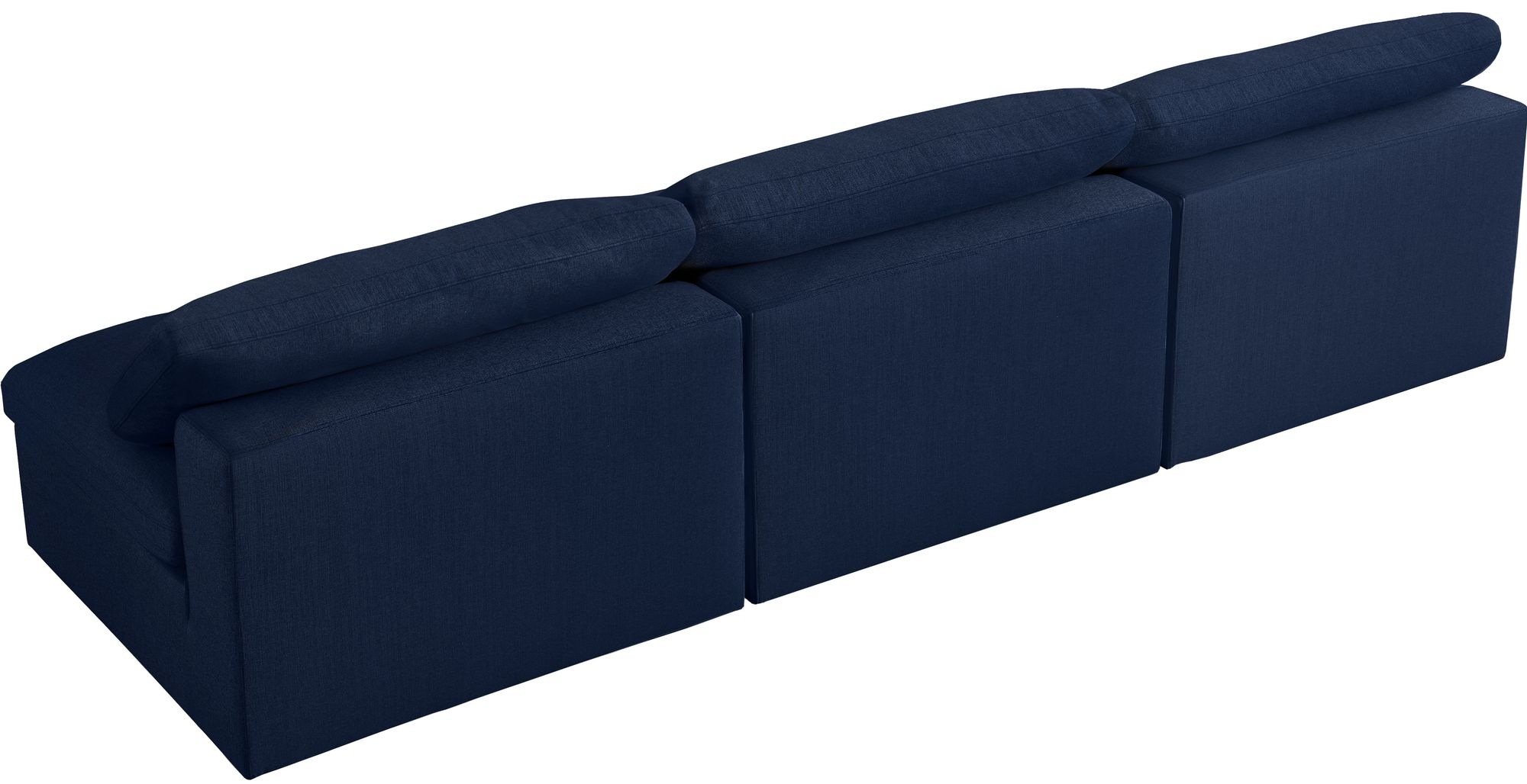 Serene 117" Linen Fabric Deluxe Comfort Modular Armless Sofa
