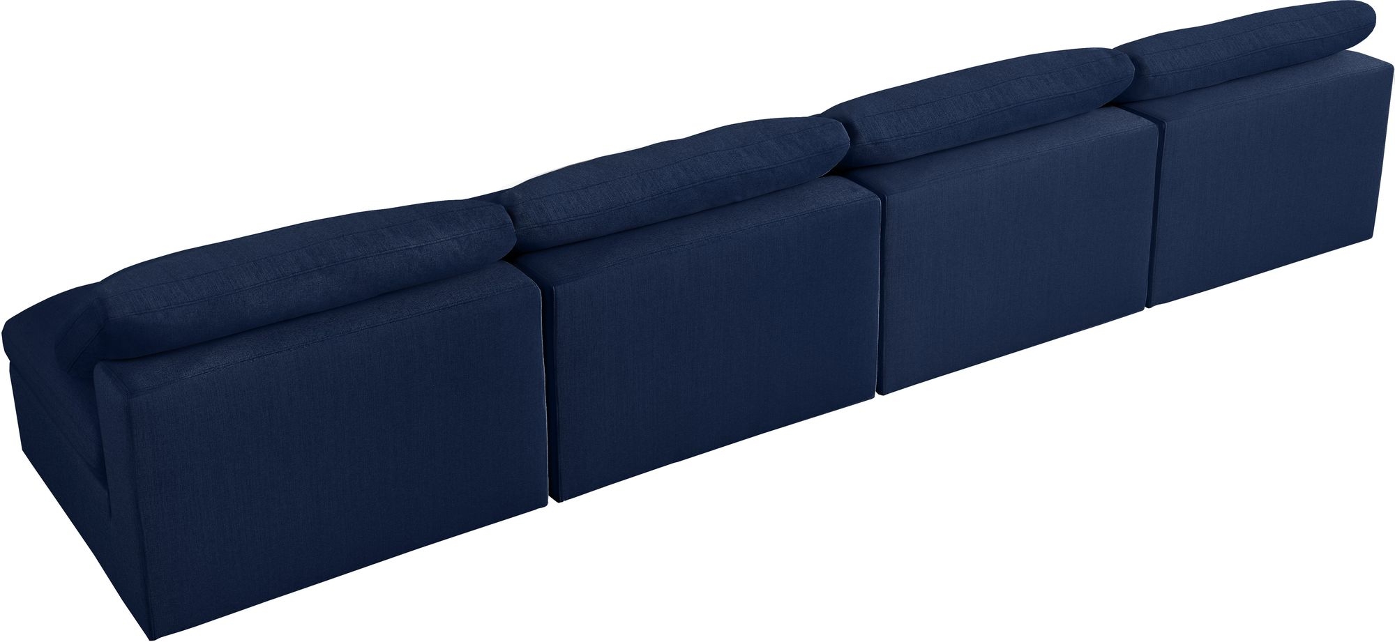 Serene 156" Linen Fabric Deluxe Comfort Modular Armless Sofa