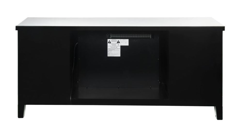 Noralie 91770 Mirror/Faux Diamonds TV Stand w/ LED Fireplace