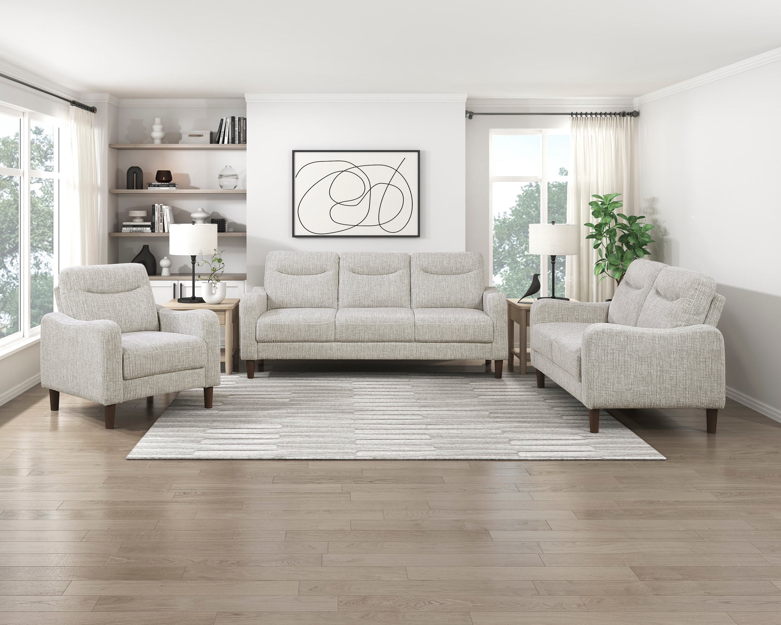 9180 Fabric Loveseat