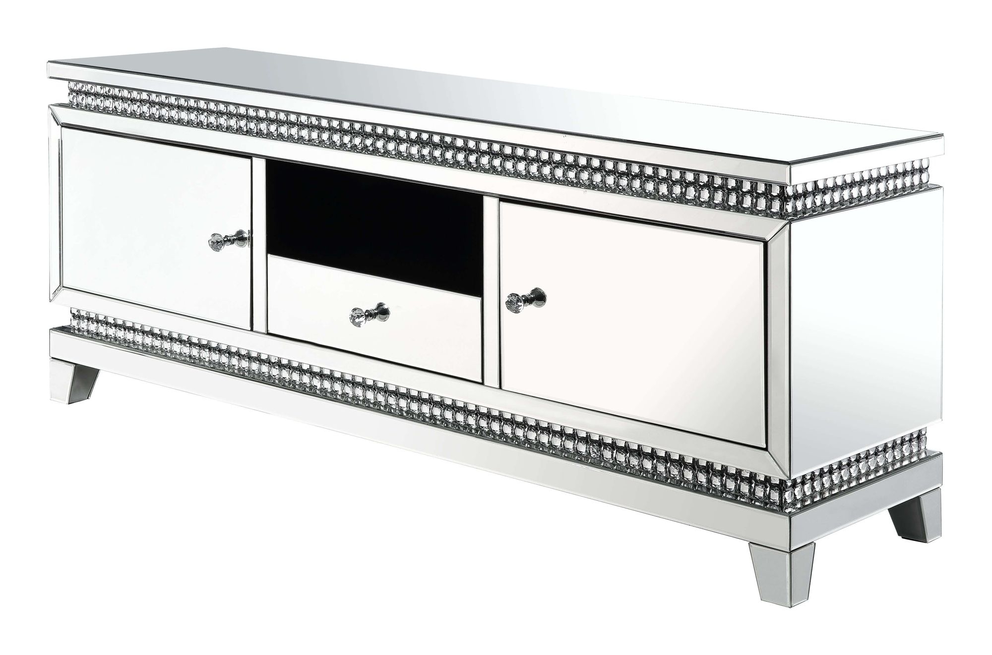 Lotus 91835 Mirror/Faux Diamonds TV Stand