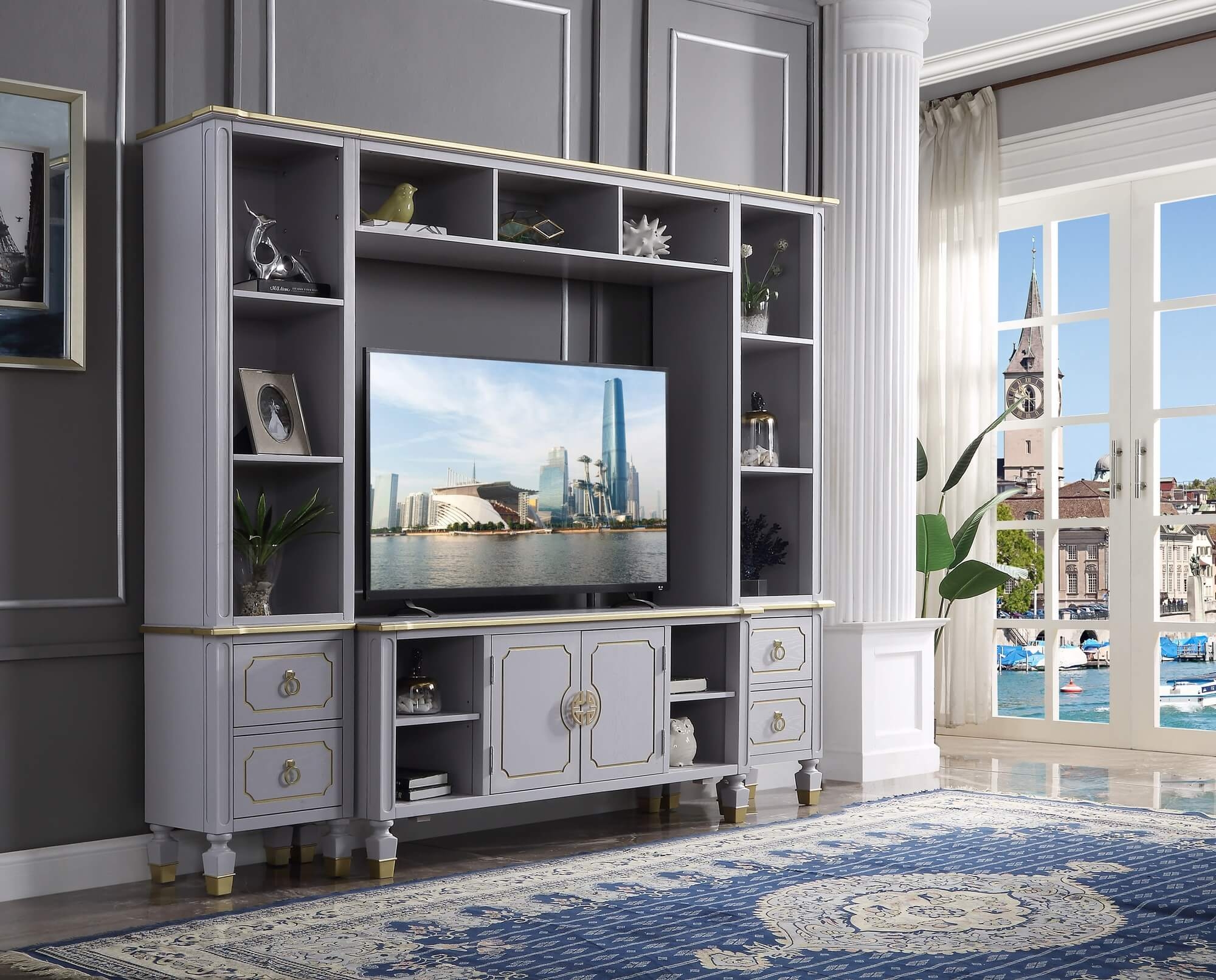 House Marchese Wood Entertainment Center