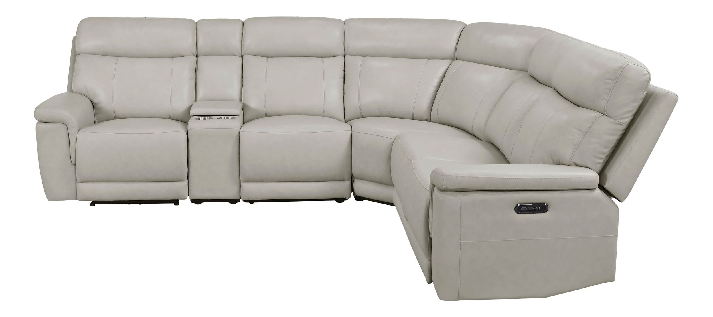 Celestia L-Shaped 6‑Piece Modular Power Reclining Sectional with Power Headrests