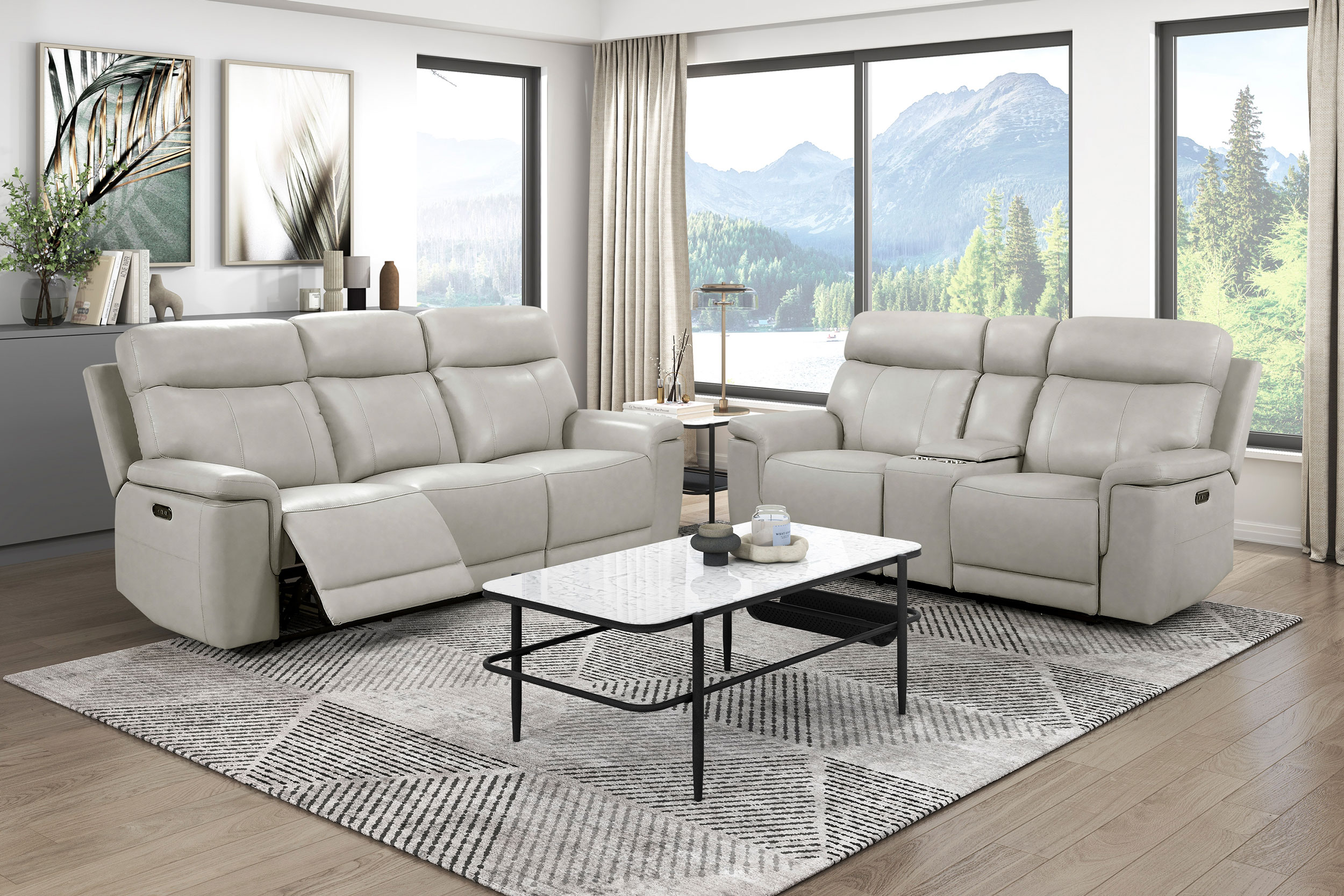 Celestia Power Double Reclining Sofa