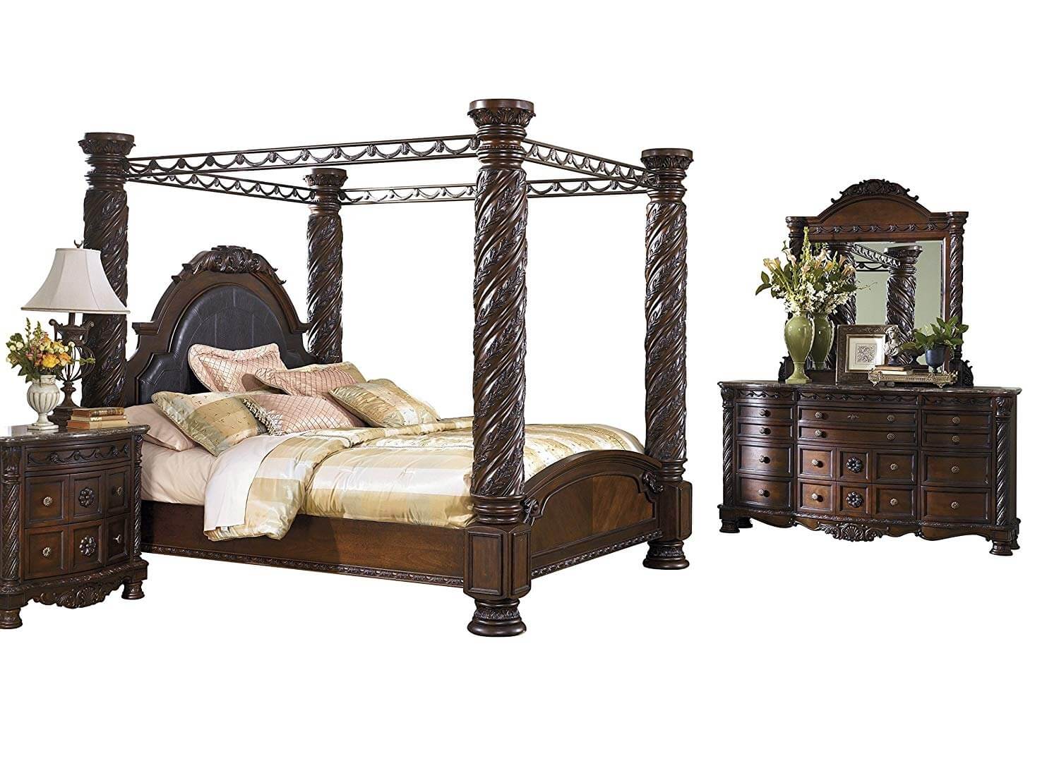 North Shore Wood Canopy Bedroom Set