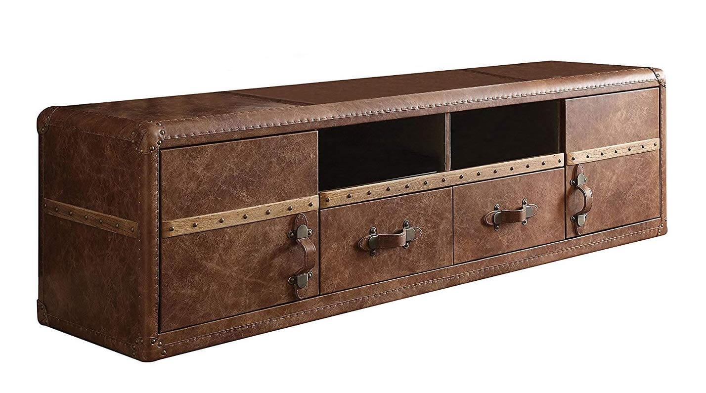 Aberdeen Top Grain Leather TV Stand
