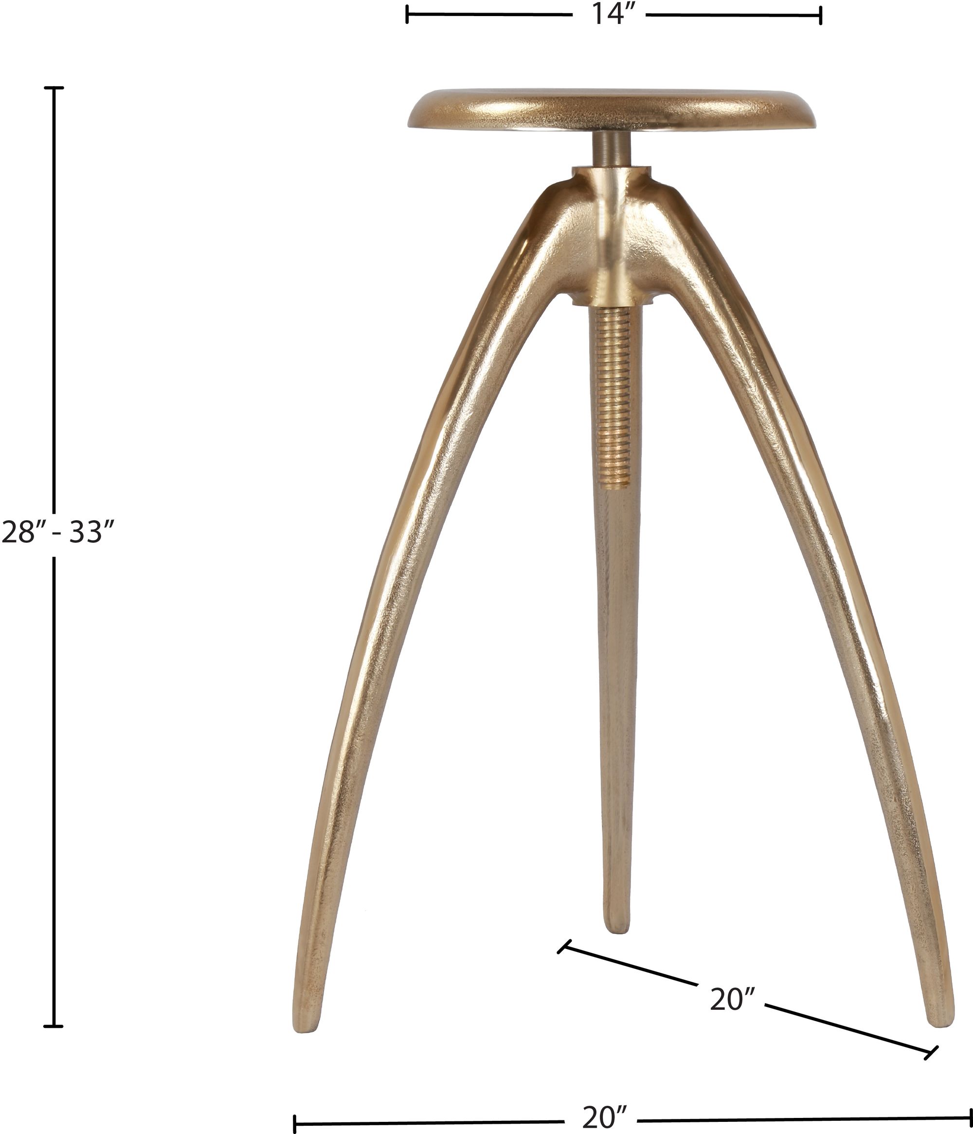 Clara Adjustable Aluminum Stool