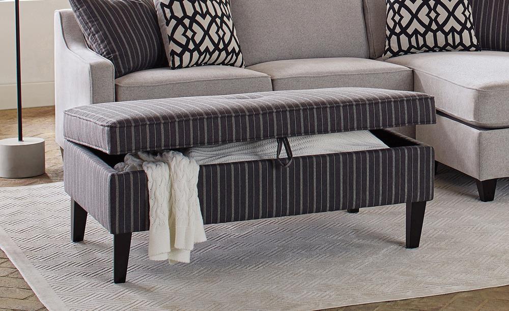 Ernest Rectangular Fabric Storage Ottoman