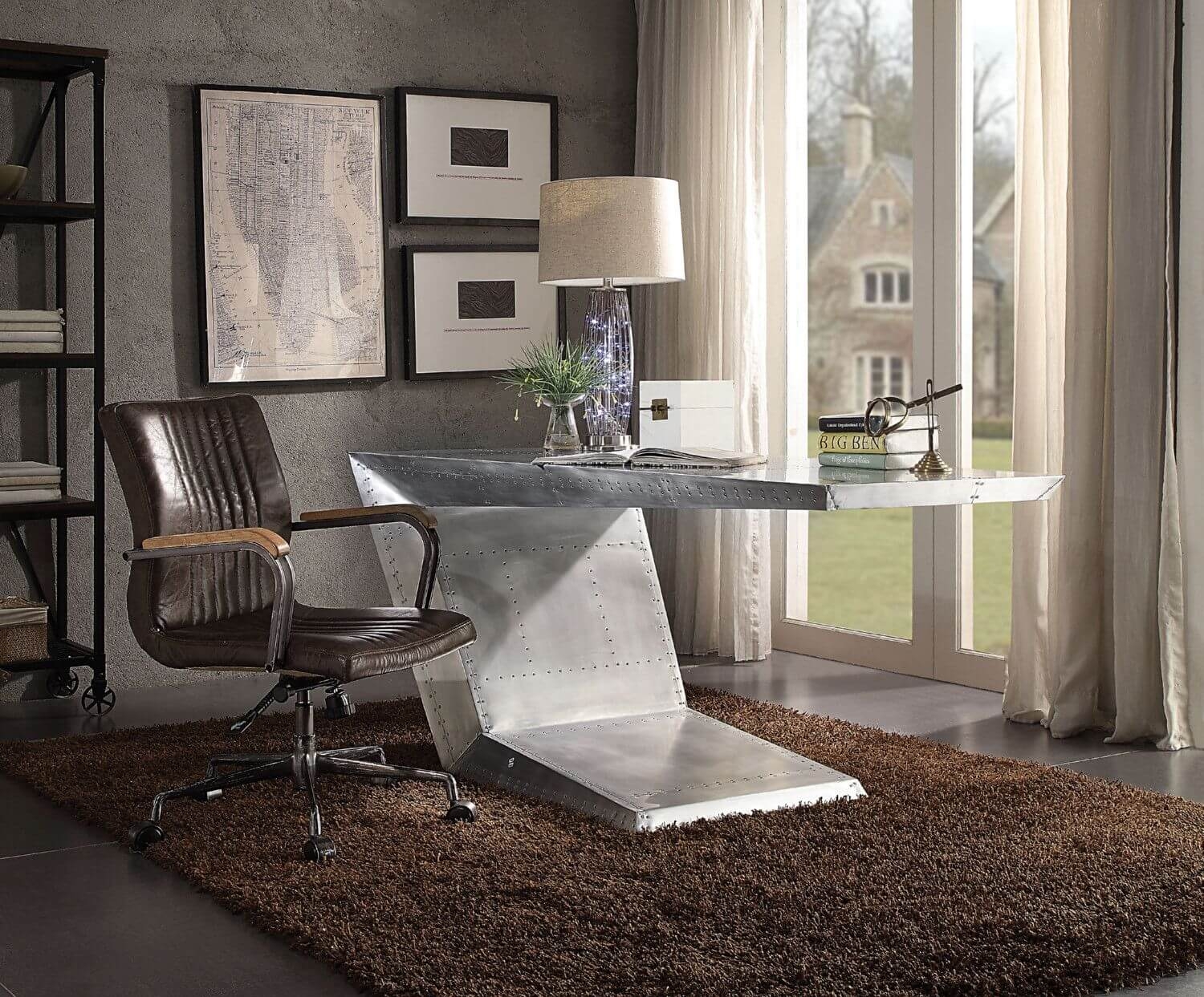 Joslin Top Grain Leather Executive Office Chair