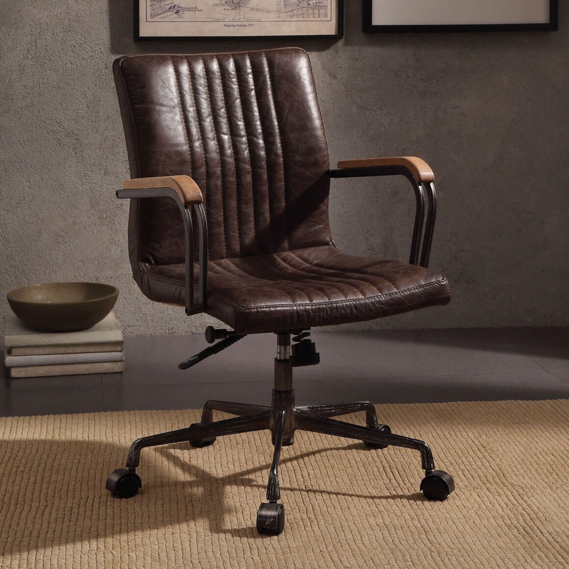 Joslin Top Grain Leather Executive Office Chair
