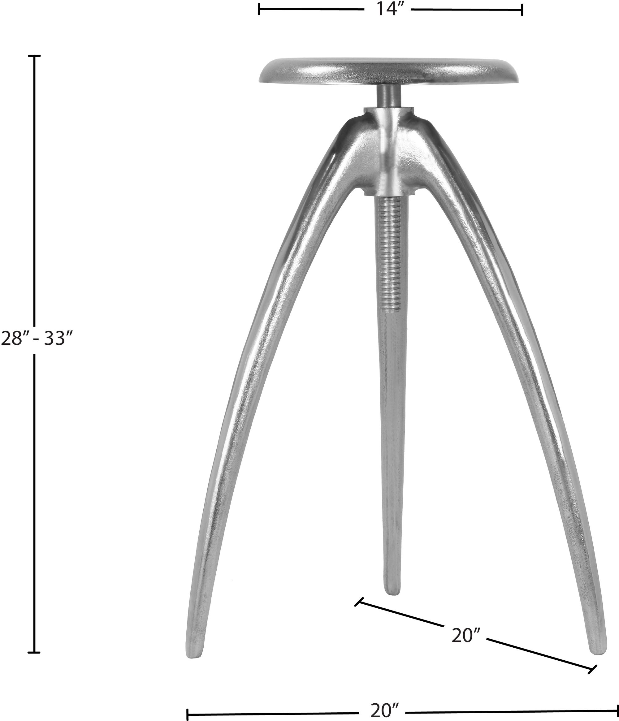 Clara Adjustable Aluminum Stool
