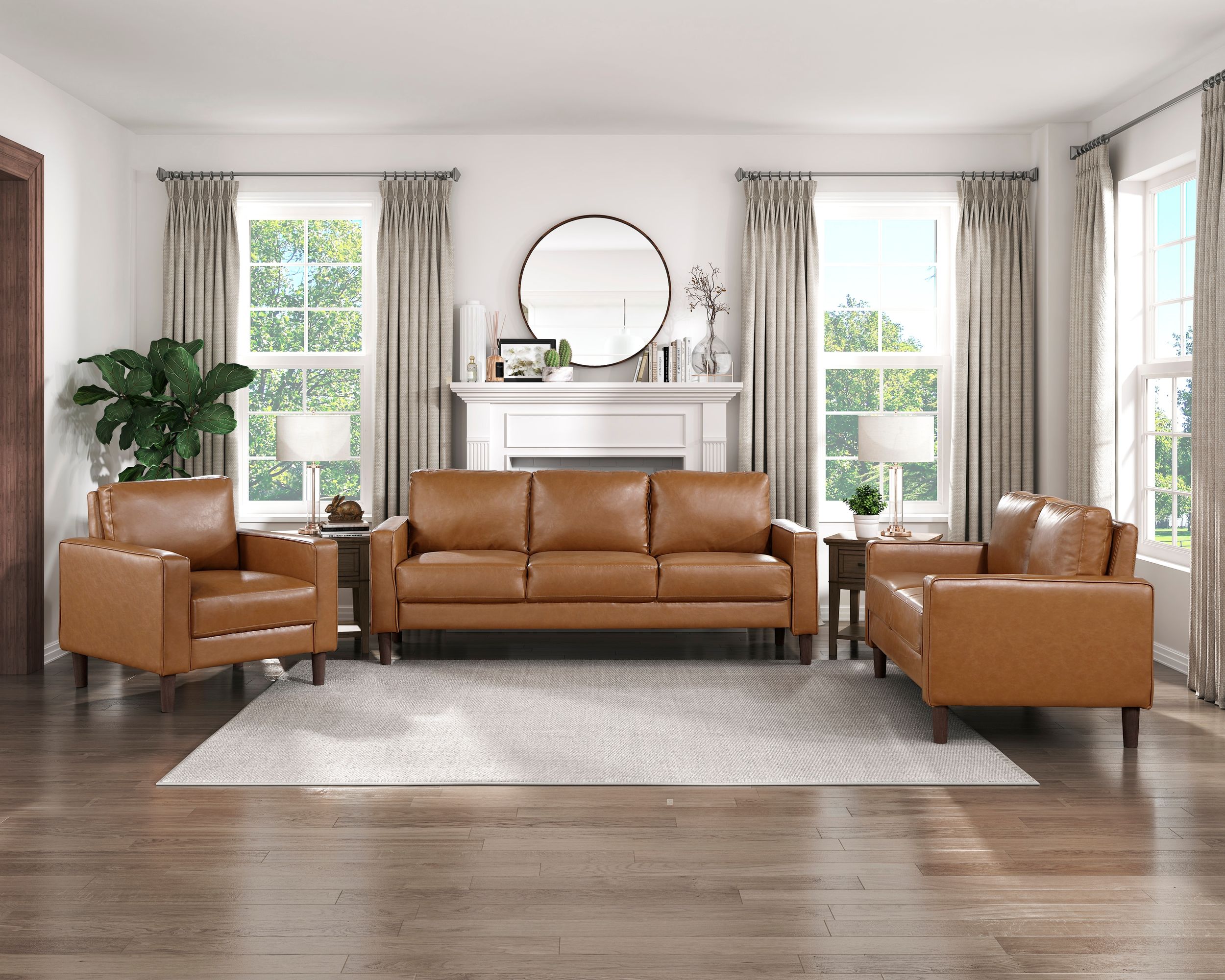 Malcolm Faux Leather Sofa