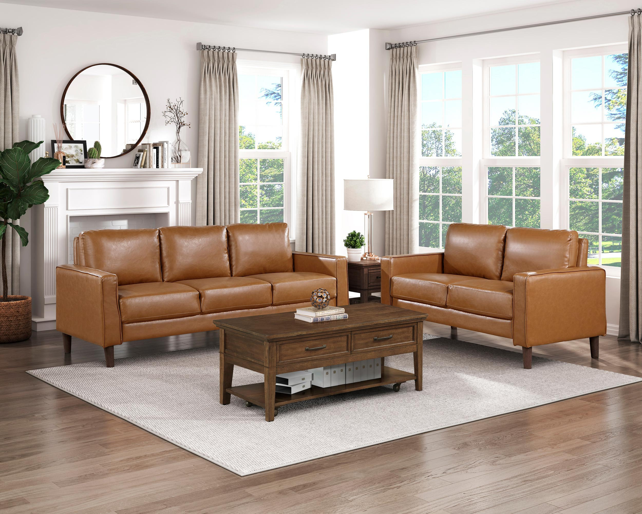 Malcolm Faux Leather Sofa