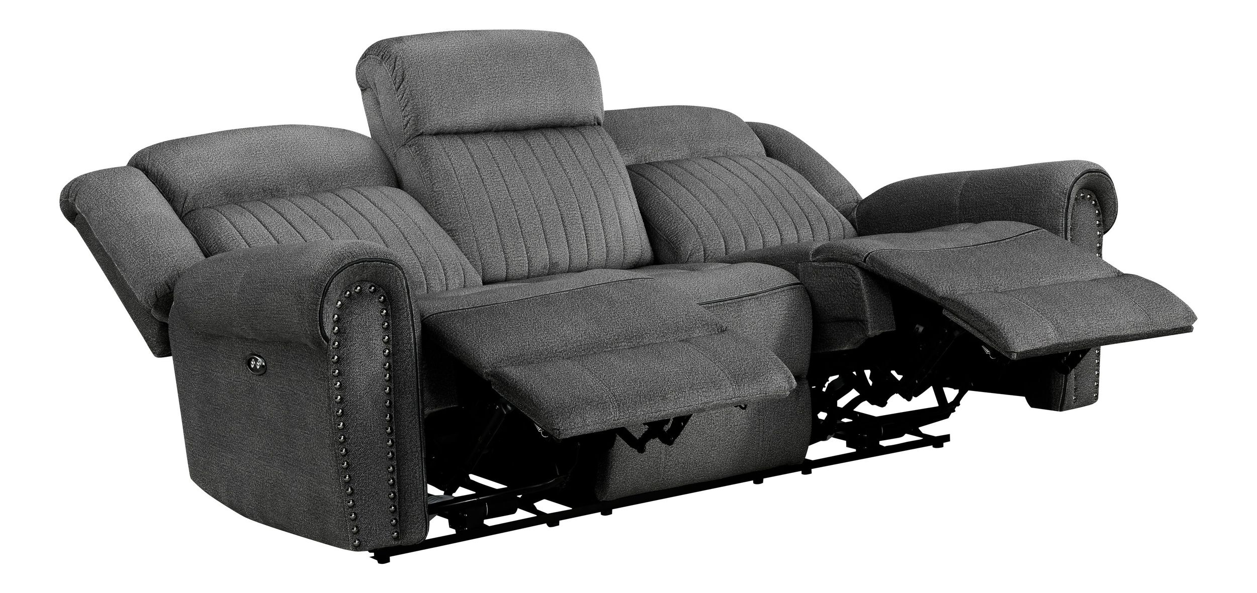 Brennen Microfiber Power Double Reclining Sofa
