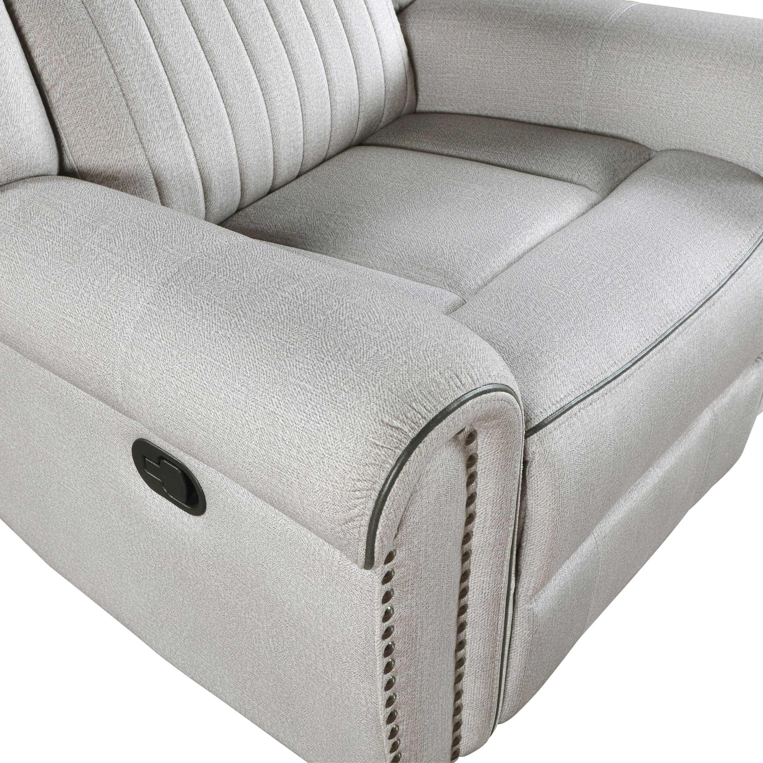 Brennen Microfiber Double Reclining Living Room Set