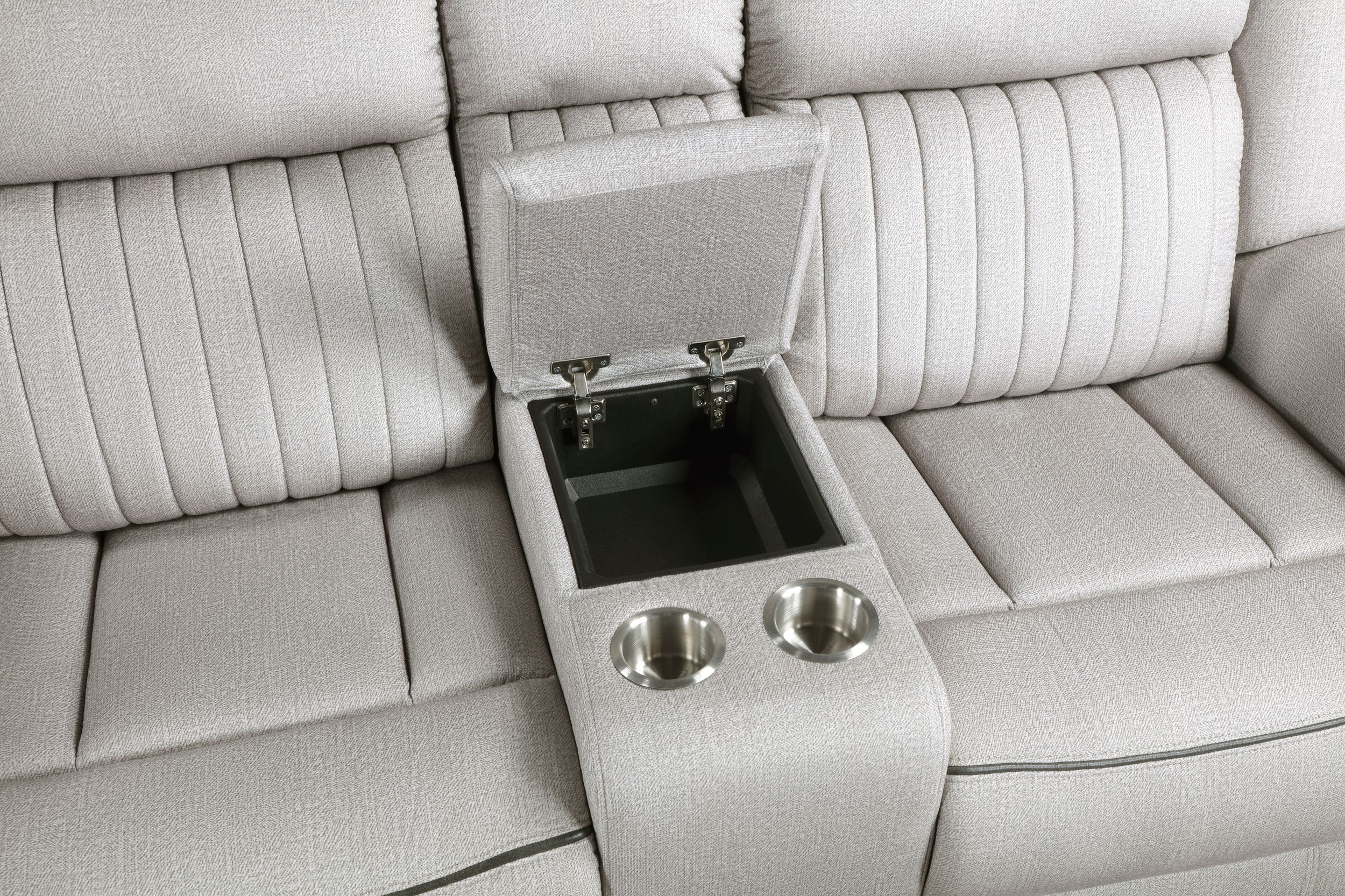 Brennen Microfiber Double Reclining Loveseat with Center Console