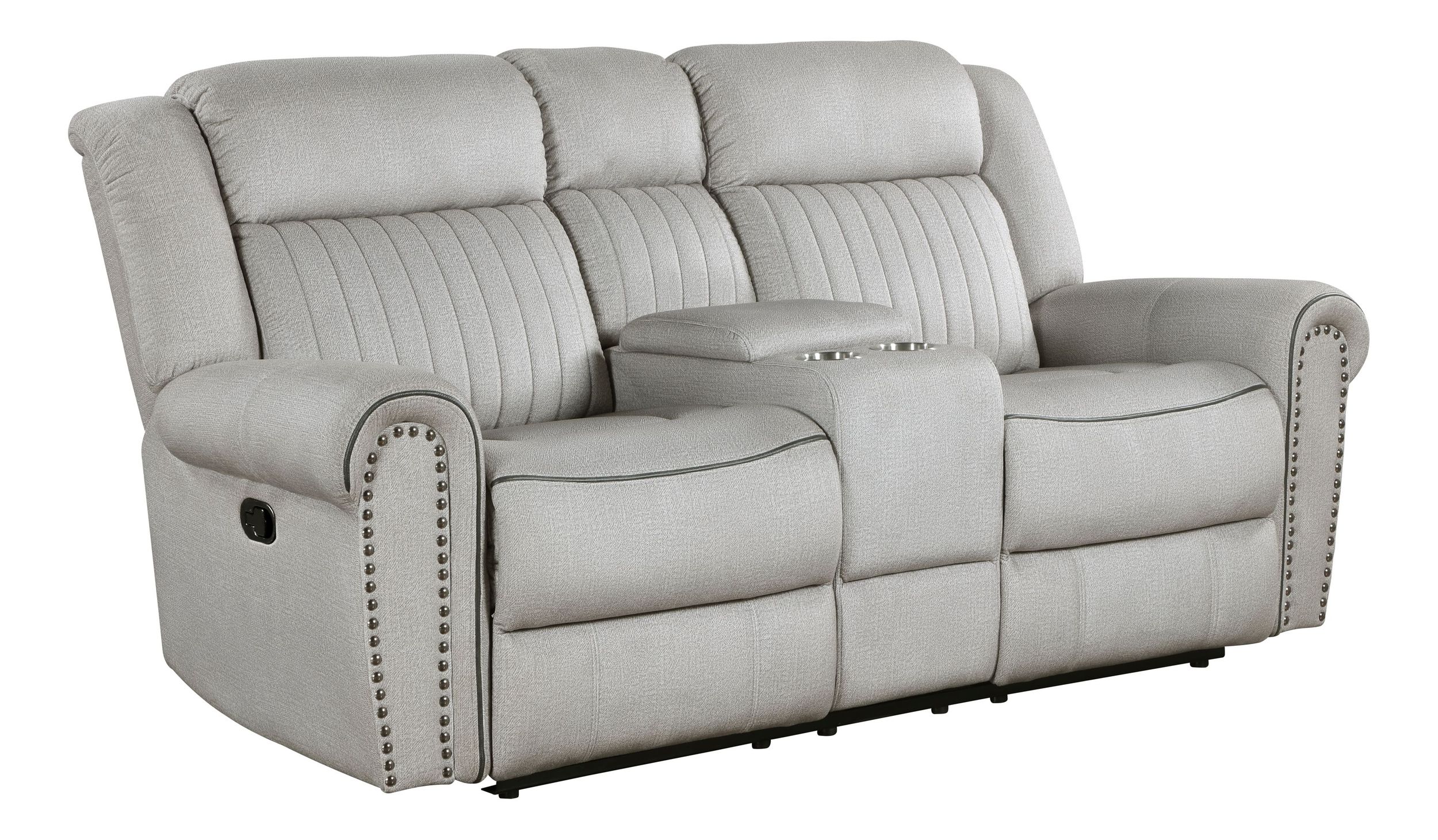 Brennen Microfiber Double Reclining Living Room Set