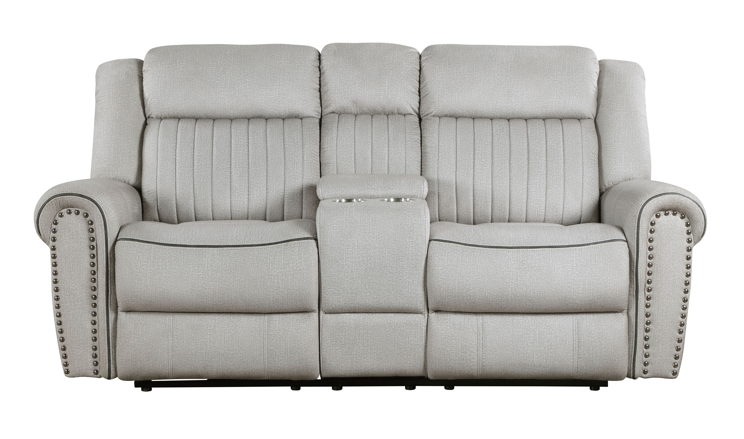 Brennen Microfiber Power Double Reclining Loveseat with Center Console