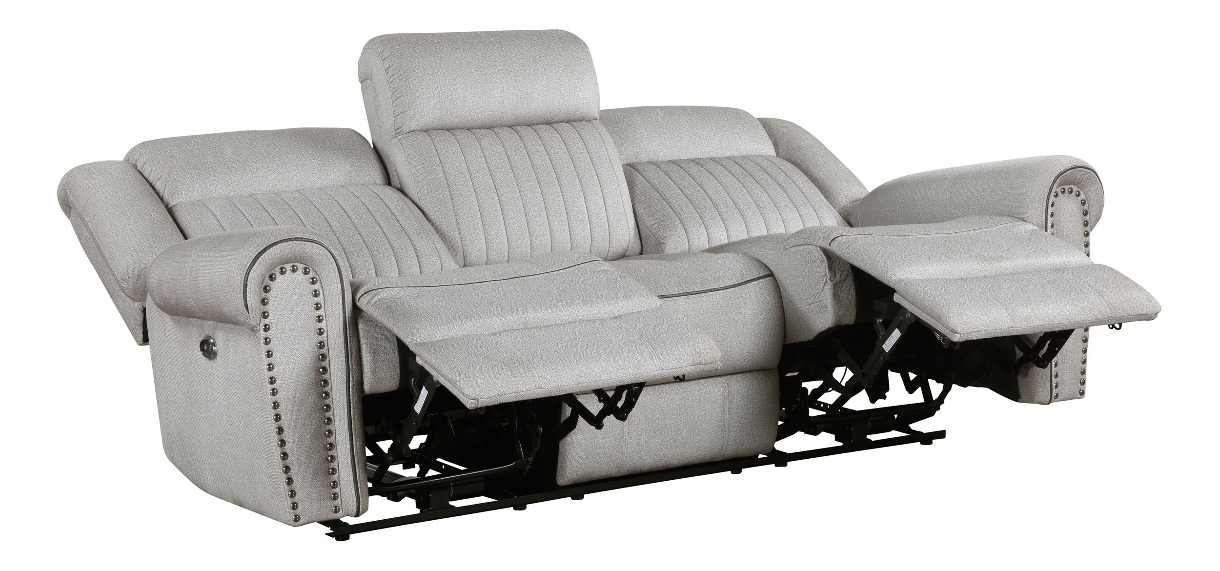 Brennen Microfiber Power Double Reclining Sofa