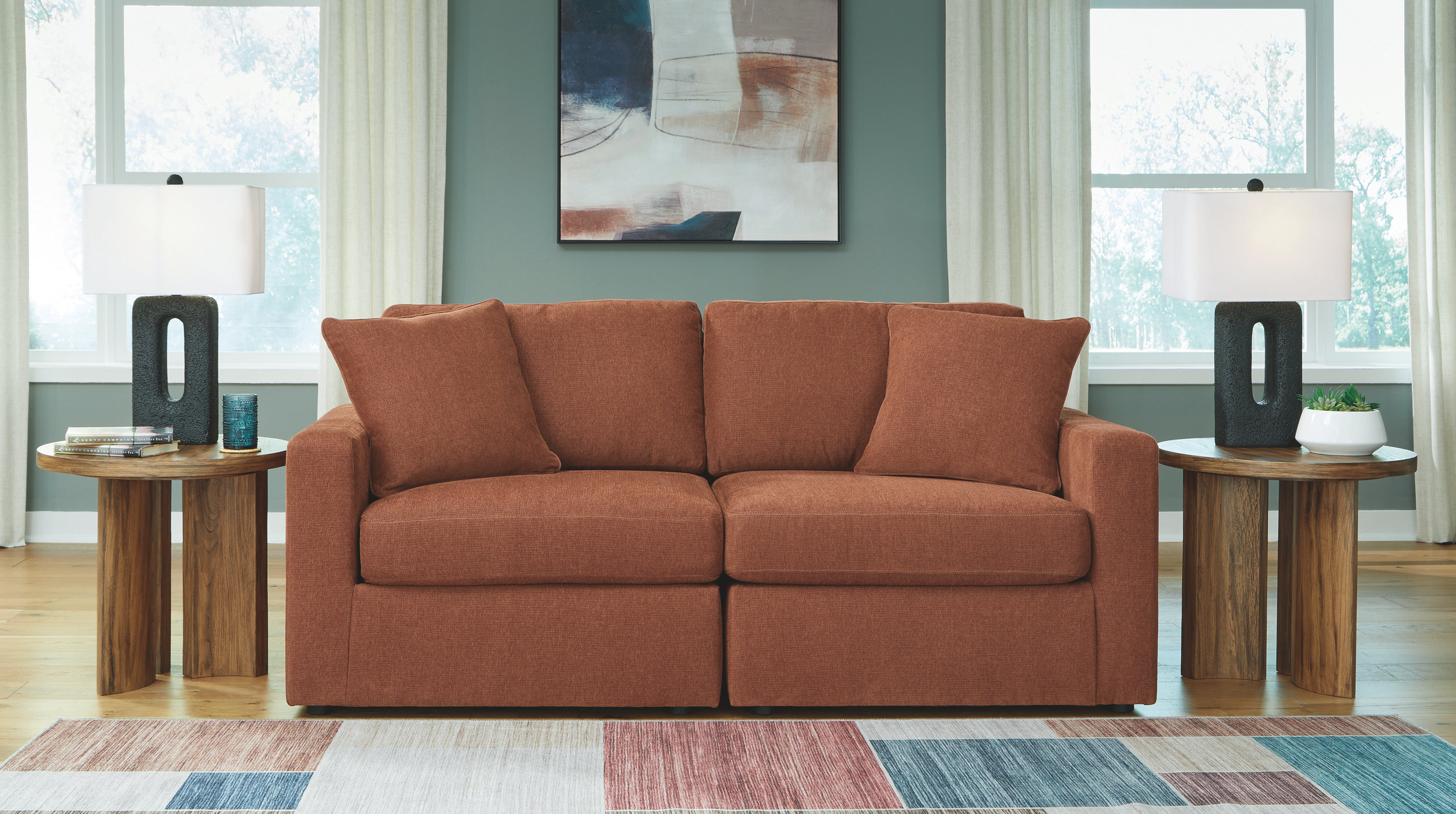 Modmax 2-Piece Polyester Modular Loveseat
