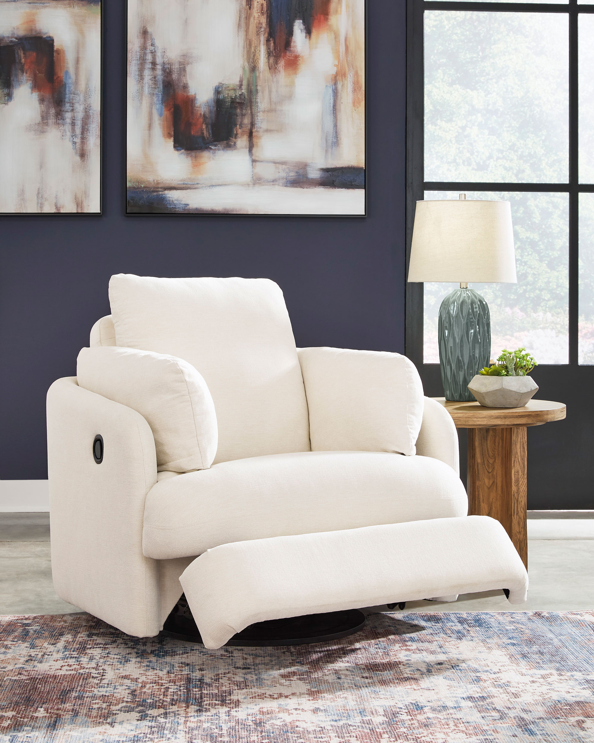Modmax Polyester Swivel Glider Recliner
