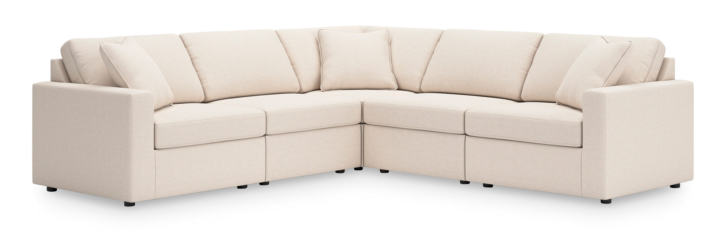 Modmax 5-Piece L-Shaped Polyester Sectional