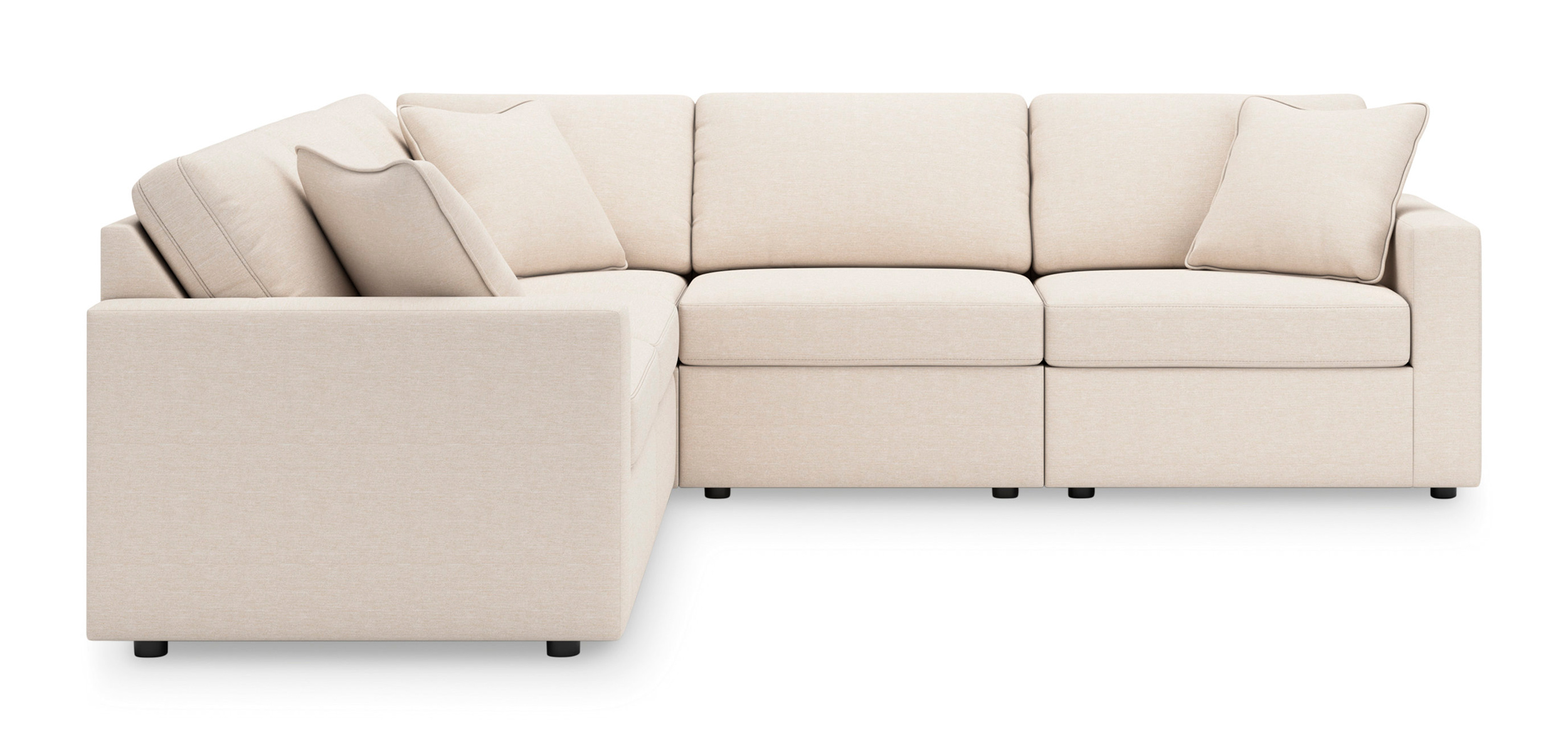 Modmax 5-Piece L-Shaped Polyester Sectional