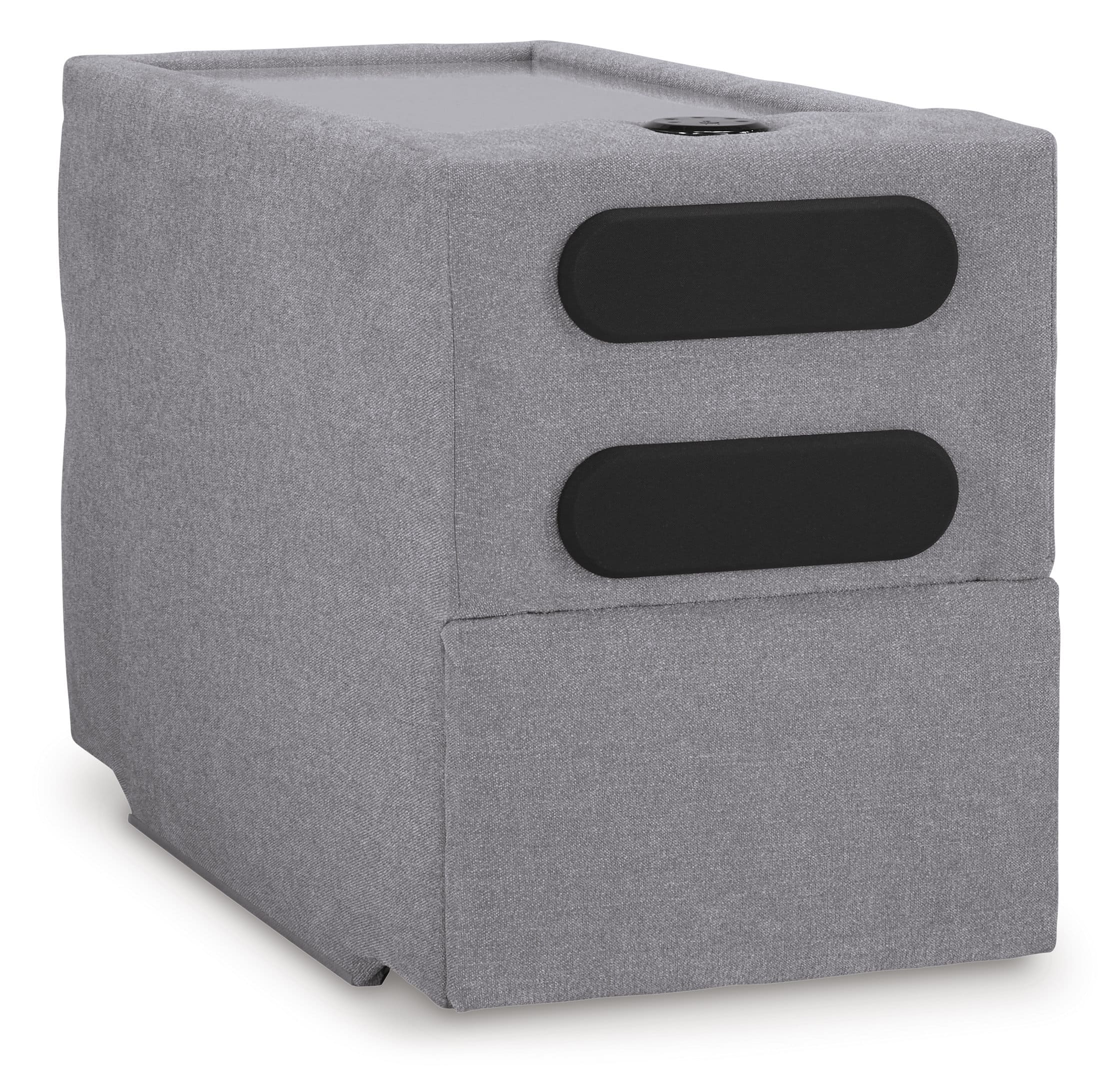 Modmax 7-Piece L-Shaped Polyester Balanced Sectional w/Audio & Storage Consoles