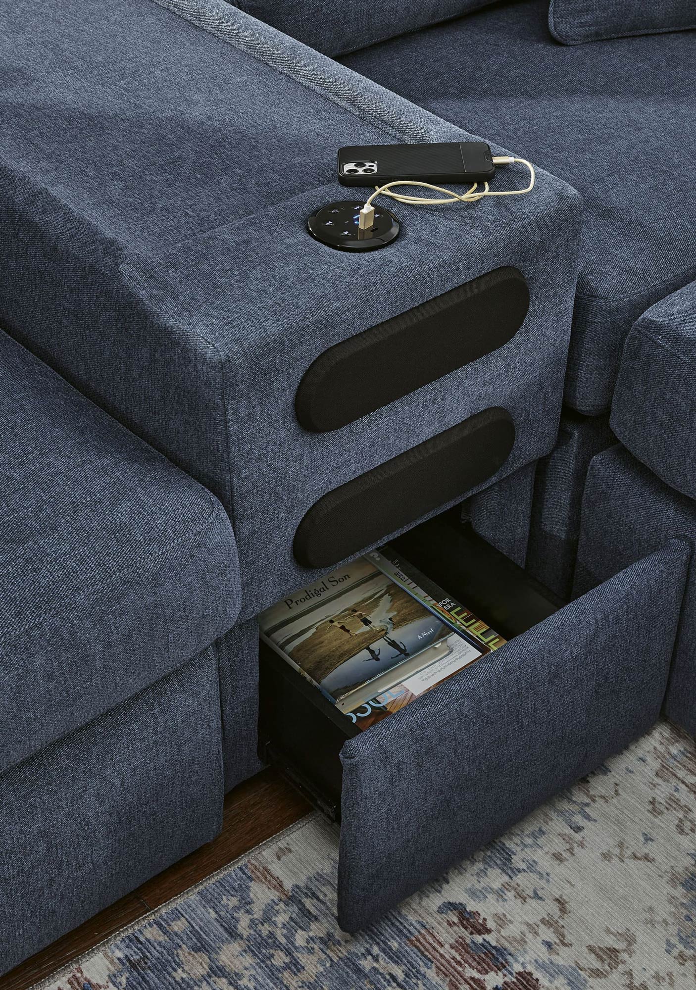 Ashley Modmax Ink Console With Audio System in Blue