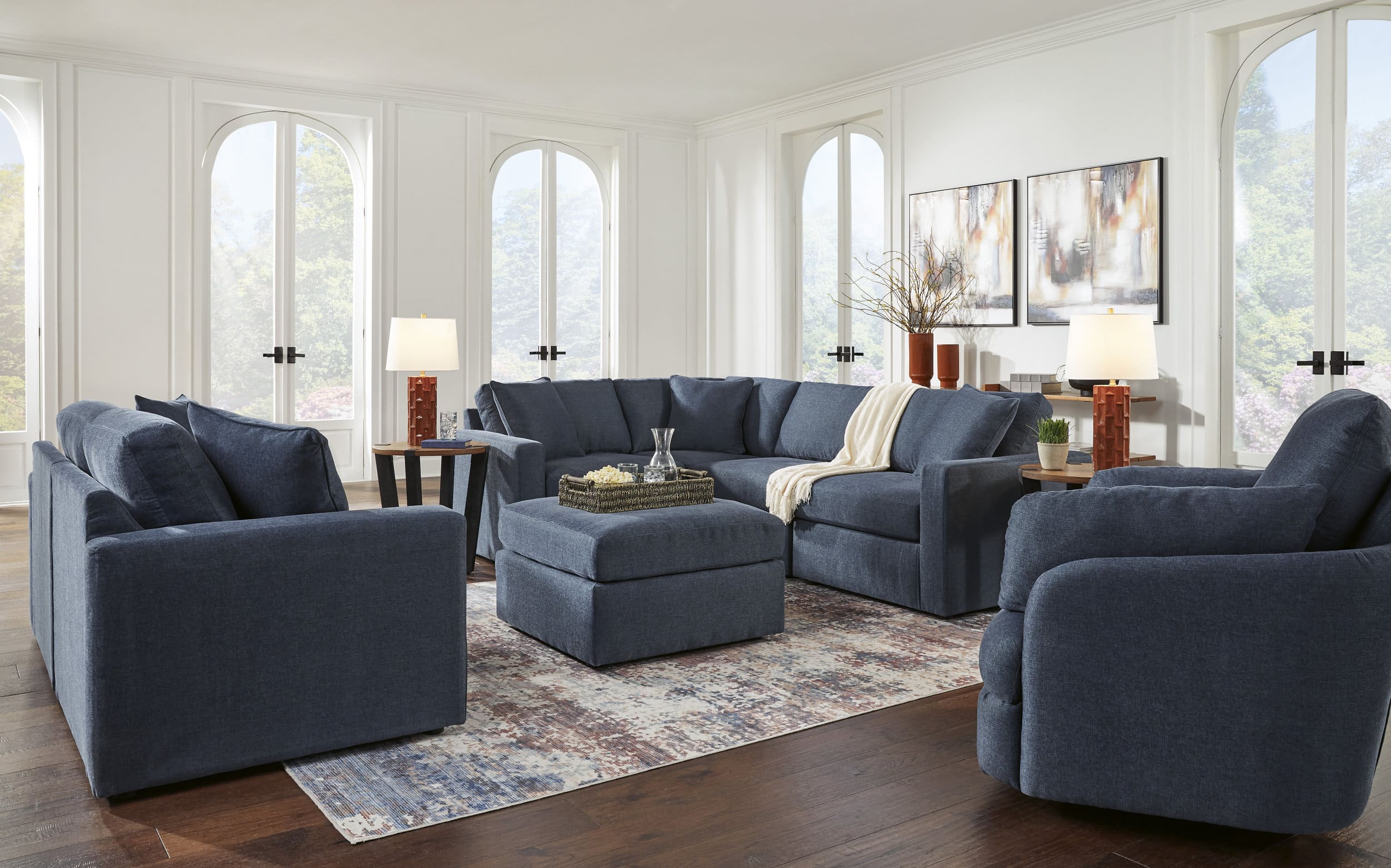 Modmax Polyester Swivel Glider Recliner