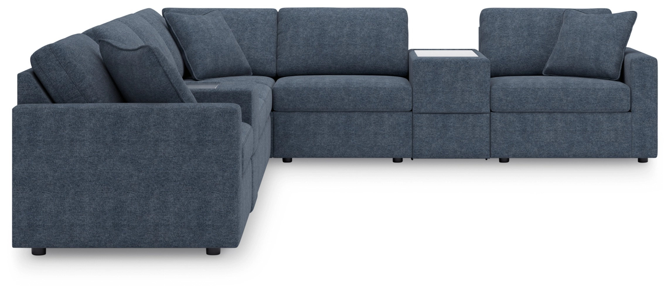 Modmax 8-Piece L-Shaped Polyester Sectional w/Storage Consoles