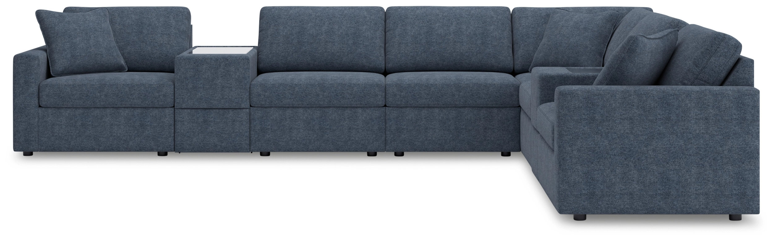 Modmax 8-Piece L-Shaped Polyester Sectional w/Storage Consoles