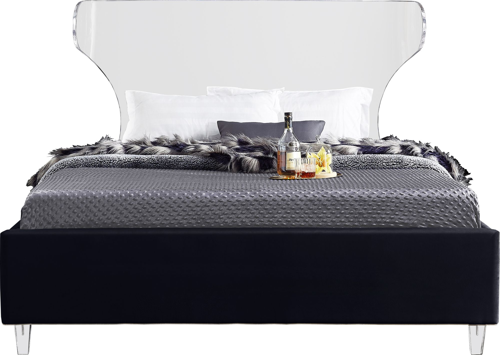 Ghost Velvet Full Size Bed