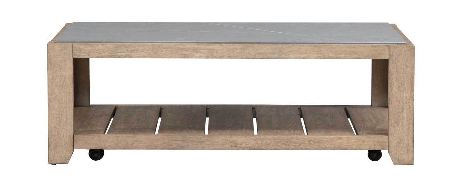Millstone Rectangular Wood Cocktail Table w/Casters