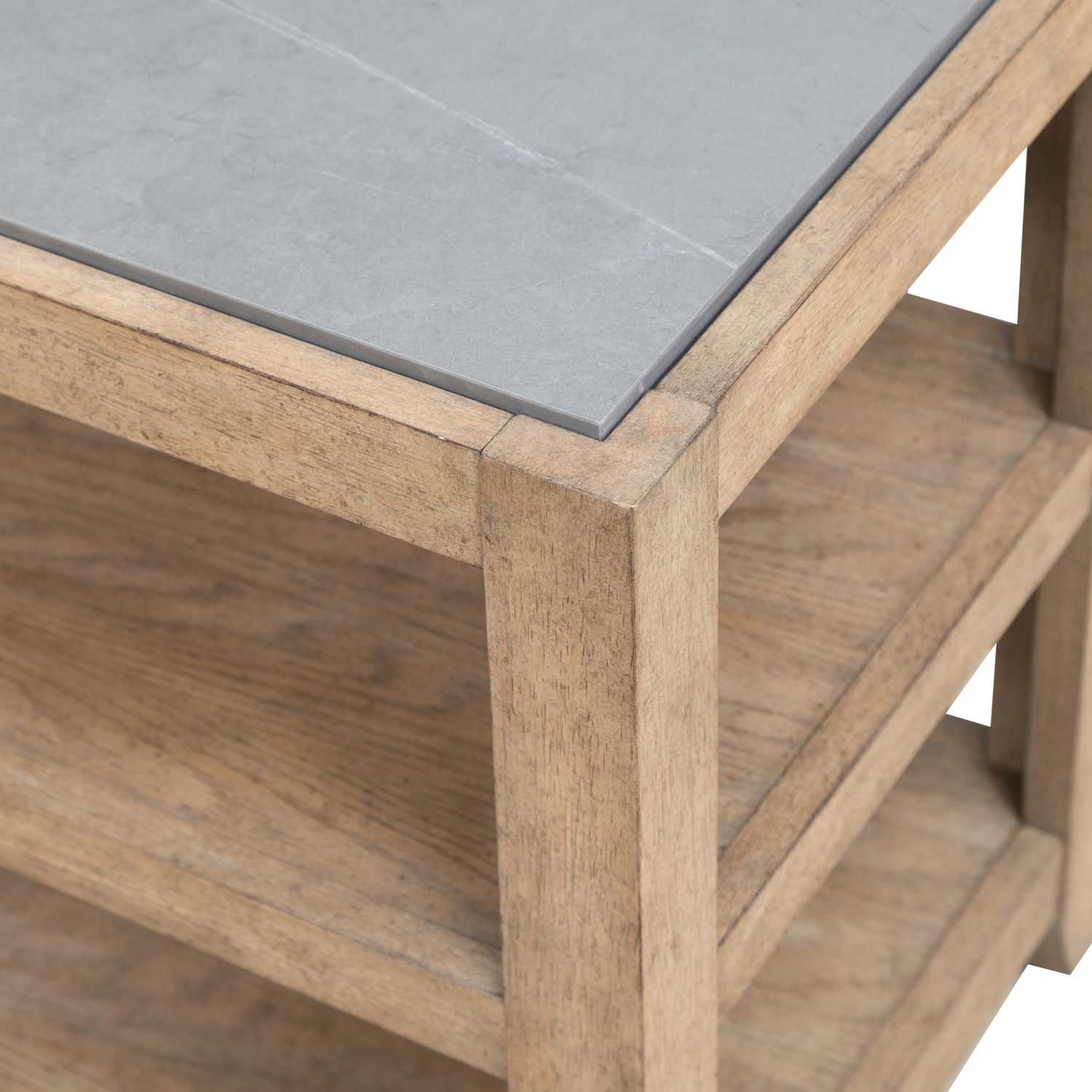 Millstone Rectangular Wood Chairside Table