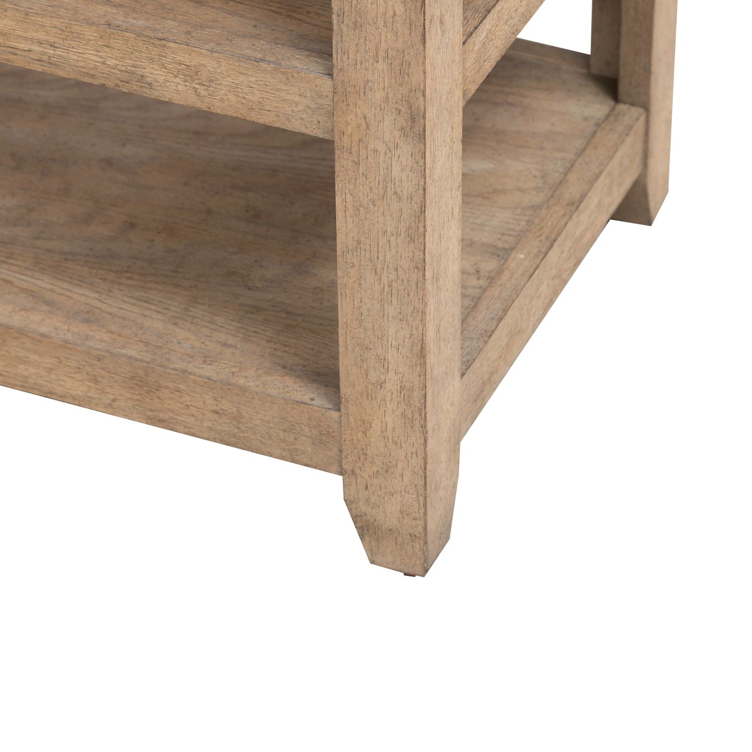 Millstone Rectangular Wood Chairside Table