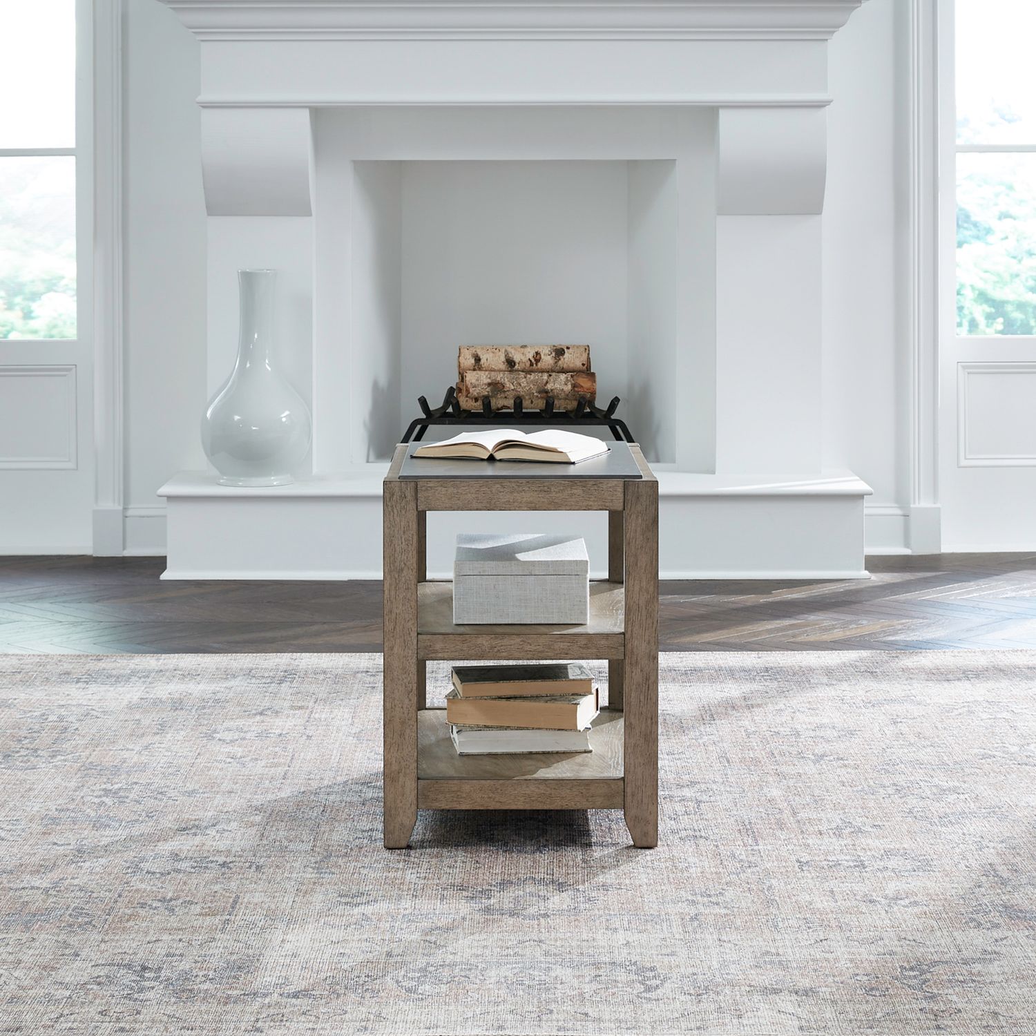 Millstone Rectangular Wood Chairside Table