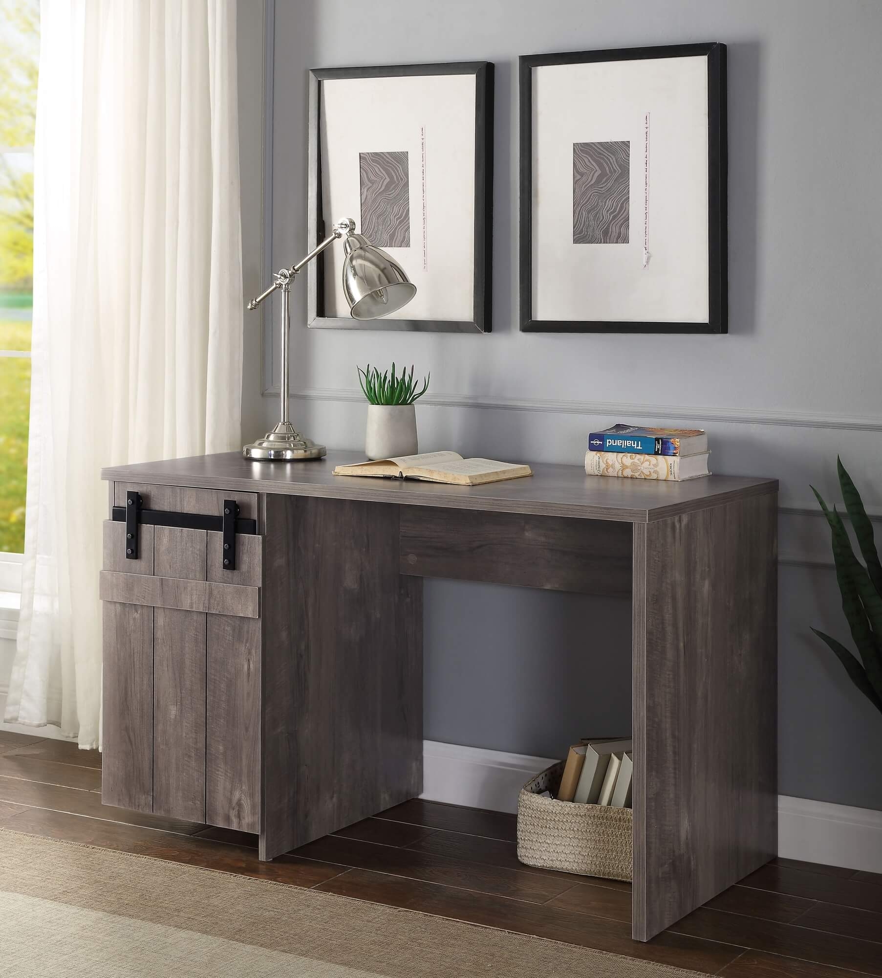 Bellarosa Wood/Metal Writing Desk